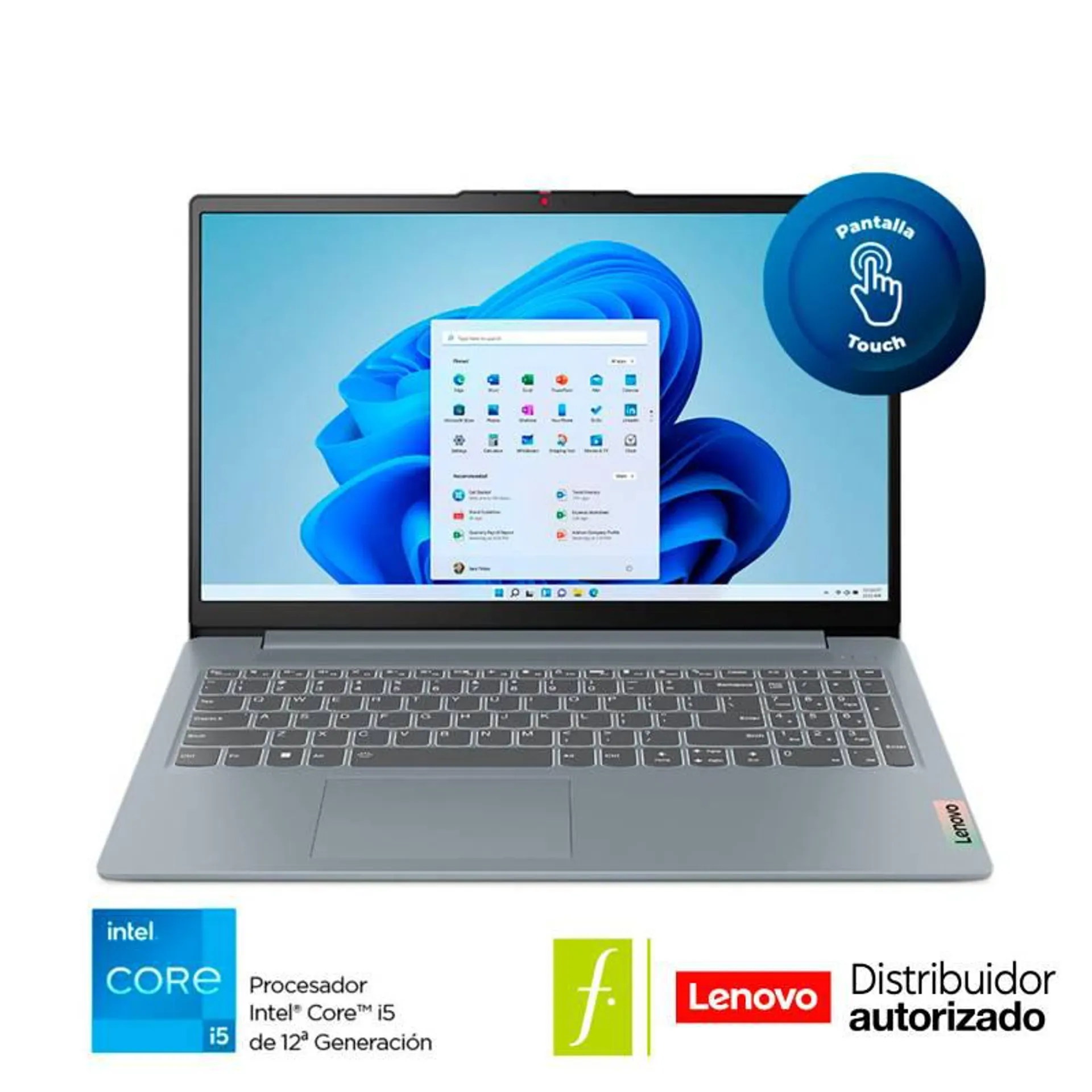 Portátil Lenovo | Pantalla Táctil de 15.6 pulgadas | Intel Core i5 Serie H | 8GB RAM | 512GB SSD Almacenamiento | Windows 11 | IdeaPad Slim 3 | Computador Portátil