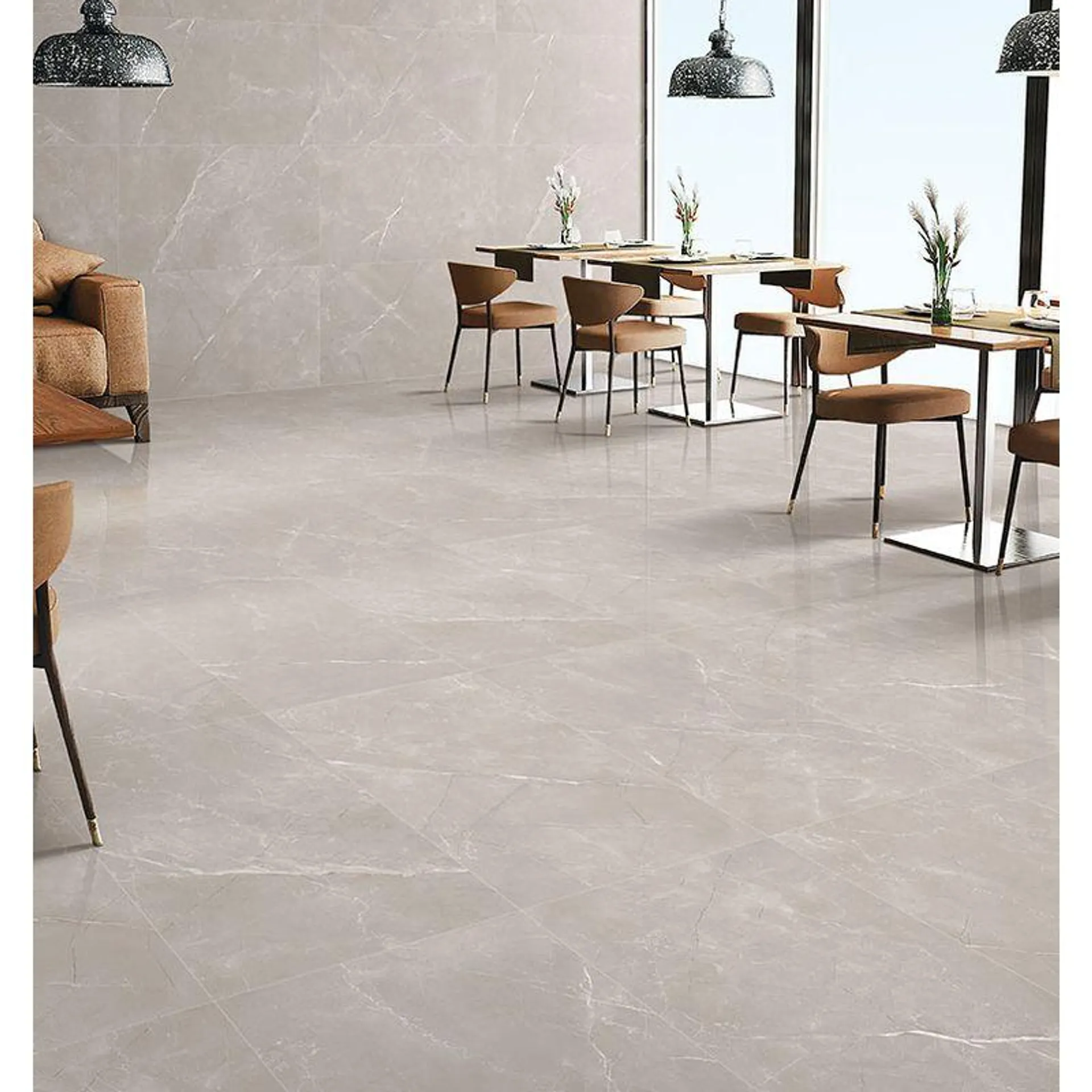 Porcelanato Para Piso Y Pared Estilo Mármol St Regis-B 6.5Mm 60x120 Perla