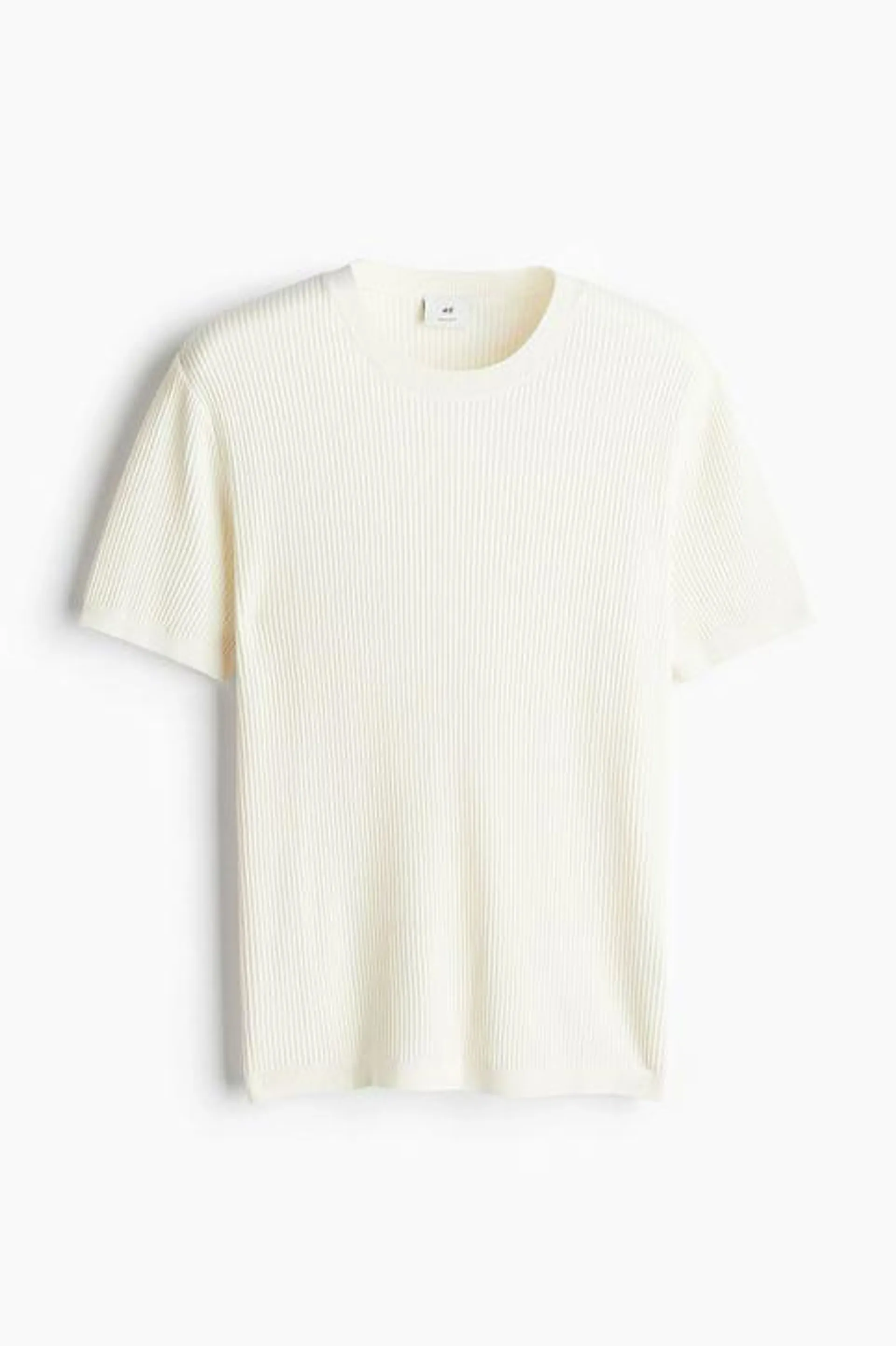 Camiseta en tejido acanalado Regular Fit
