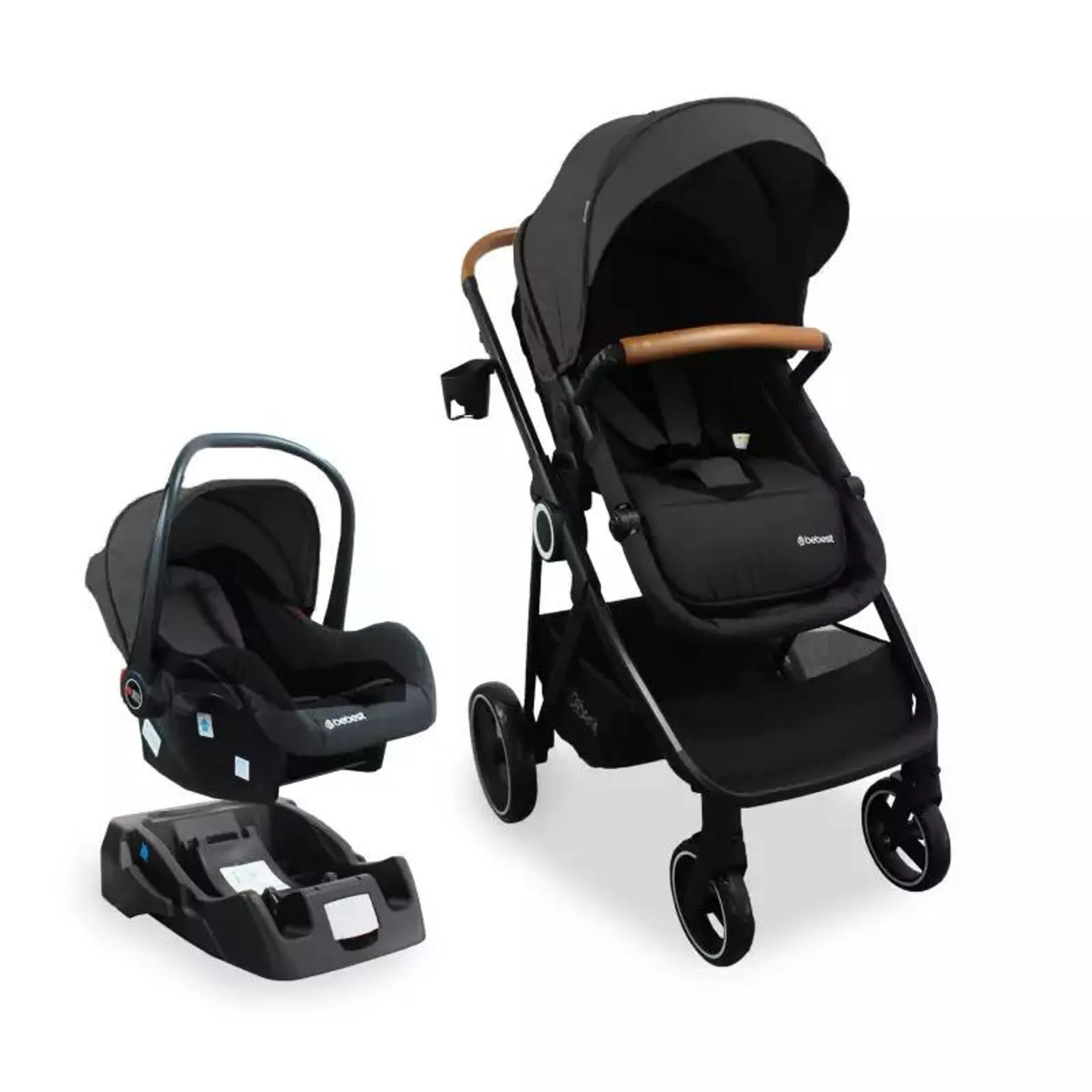 Coche Bebe Travel System +Ase Auto Moises Bebesit Negro