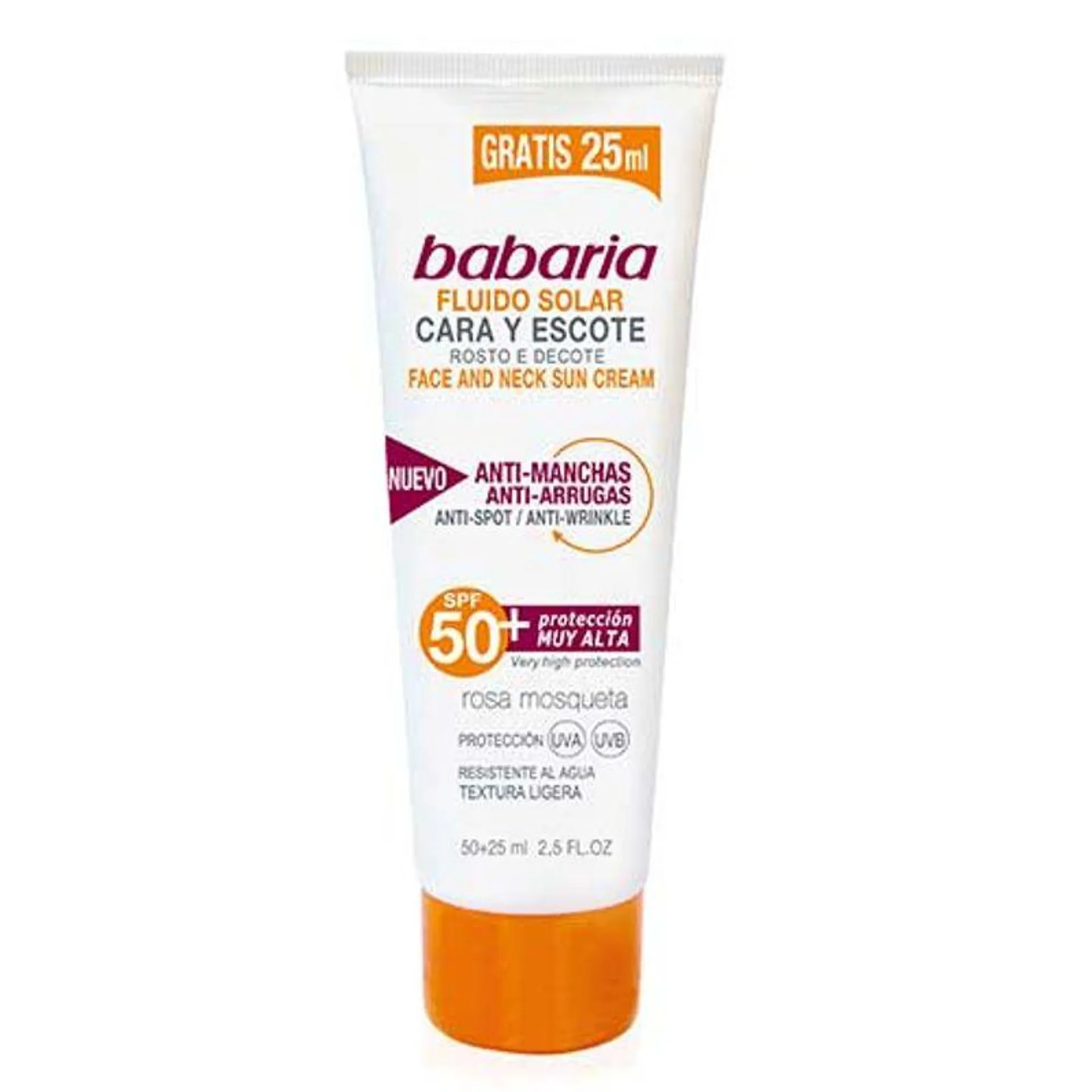 Babaria Antimanchas Cara y Escote Protector Solar Spf50+