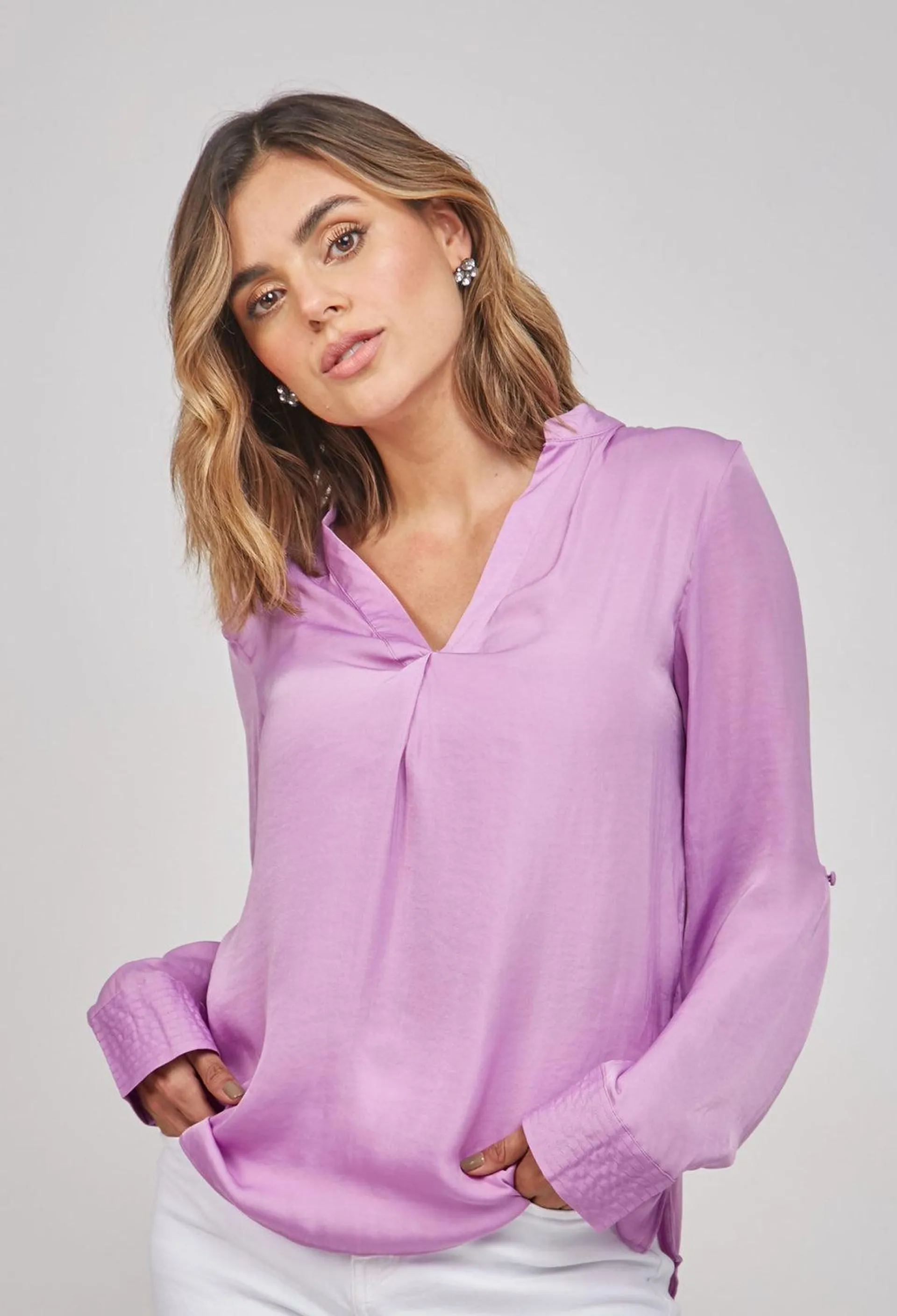 Blusa Cuello V Mujer - SALE