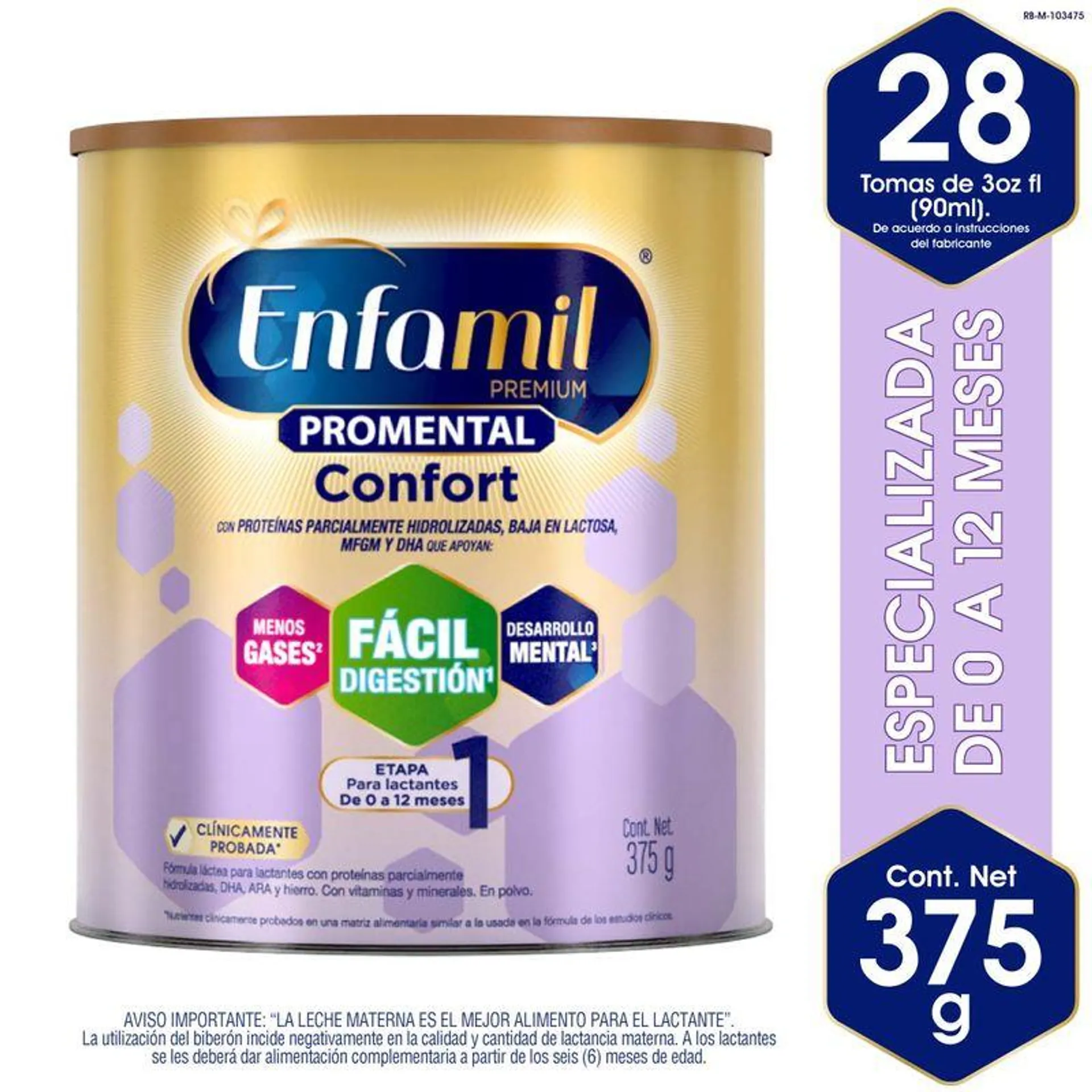 Formula Infantil Enfamil Premium Promental Confort Lata X 375 Gr