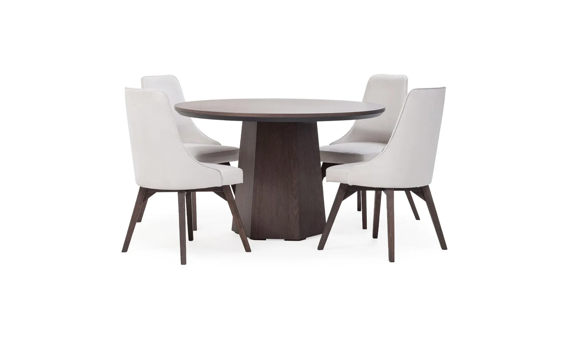 Mesa Comedor Milano Redonda + 4 Sillas Vela