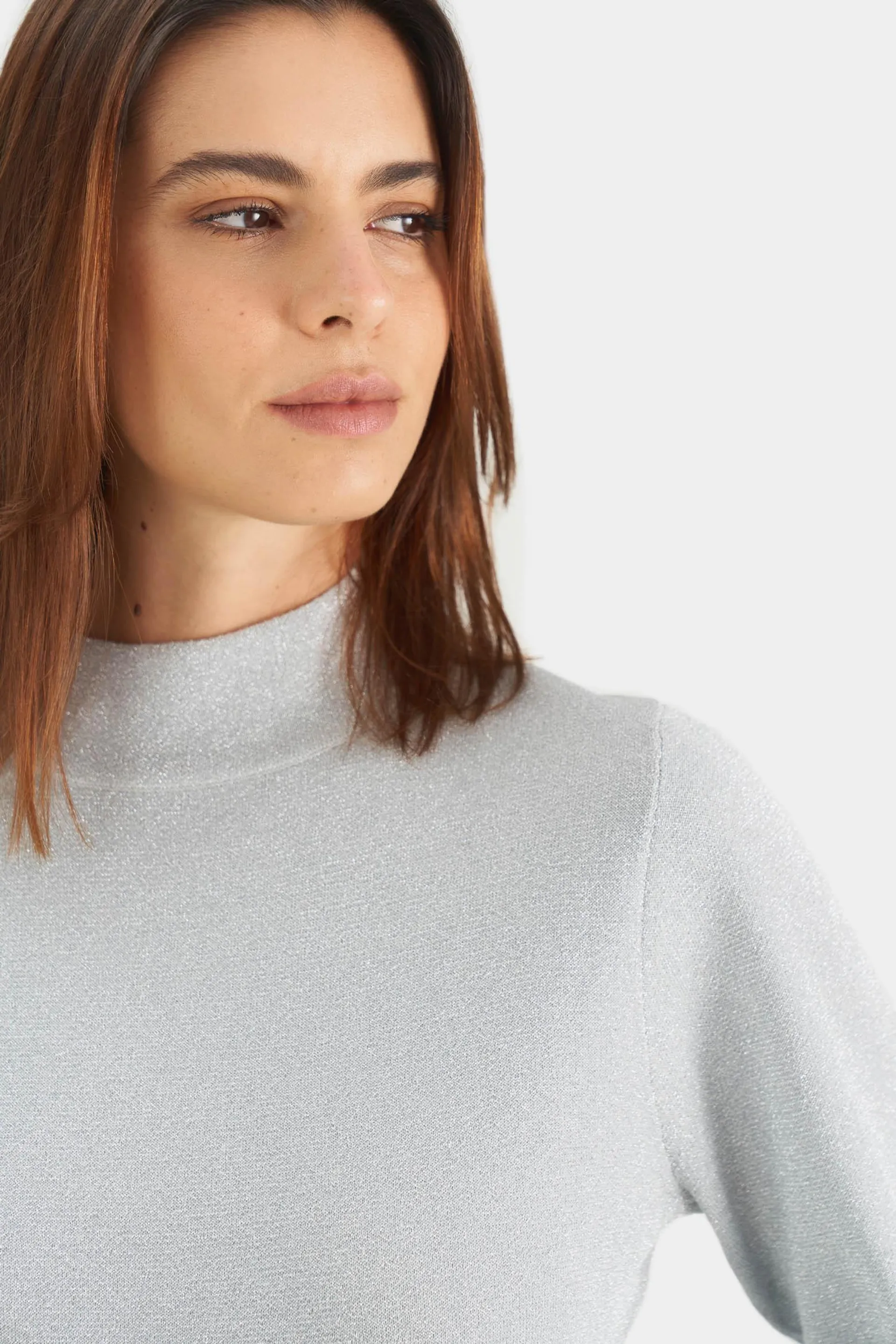Sweater misolis tejido para mujer hilos lurex