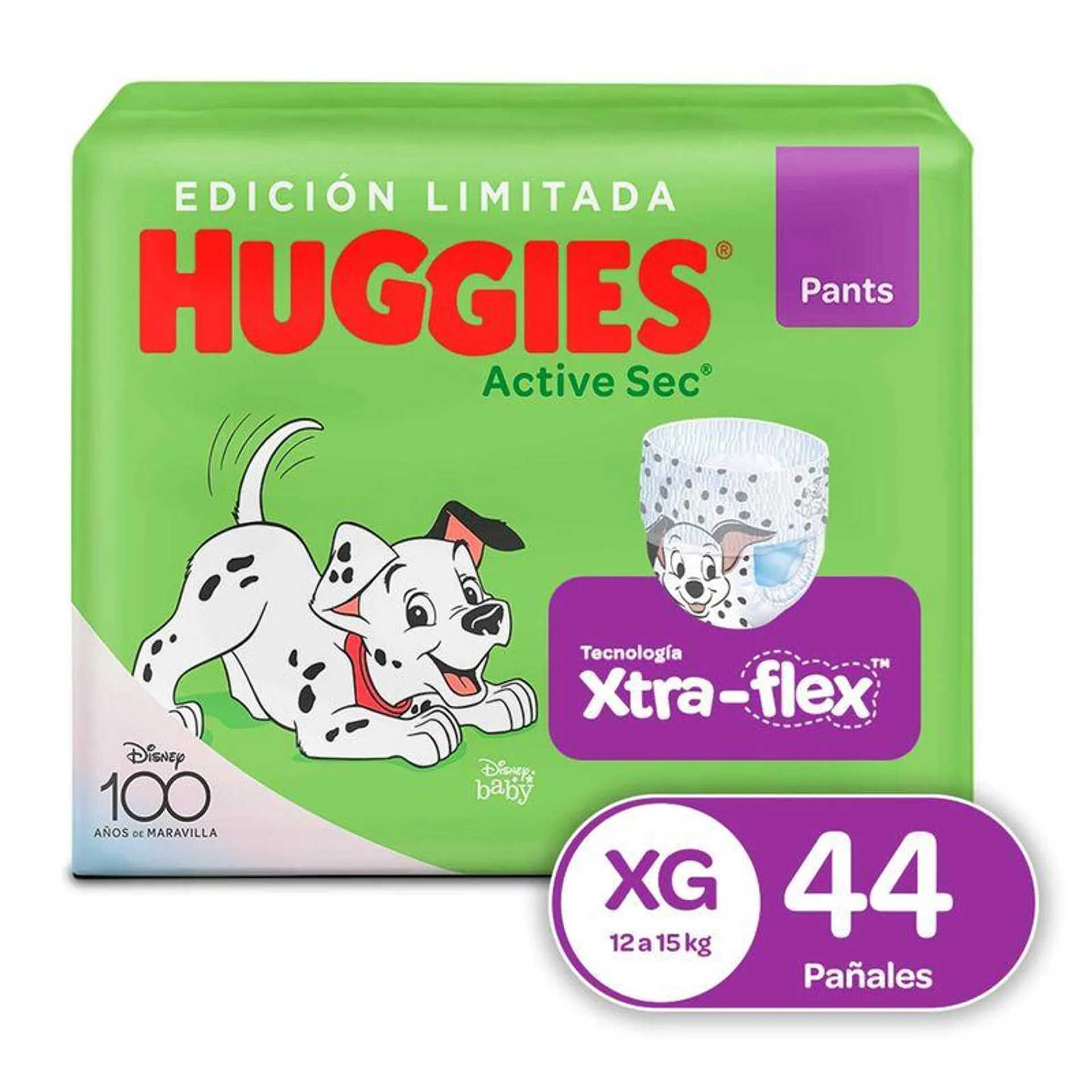 Panal Huggies Active Sec Pants Talla Xg X 44 Und