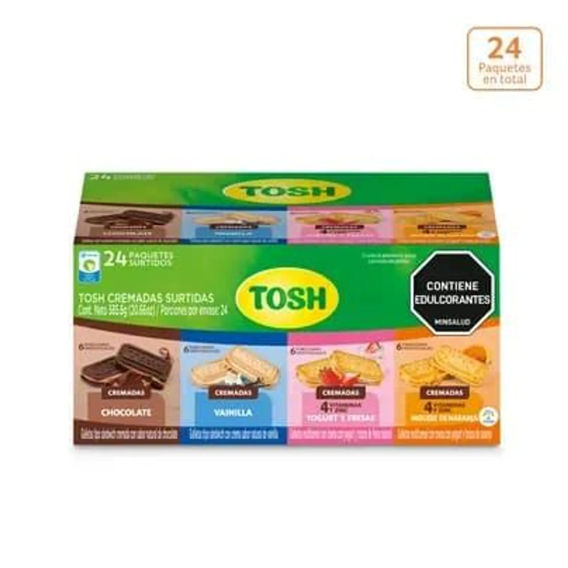 Galletas Tosh Cremadas surtidas x 24 paquetes