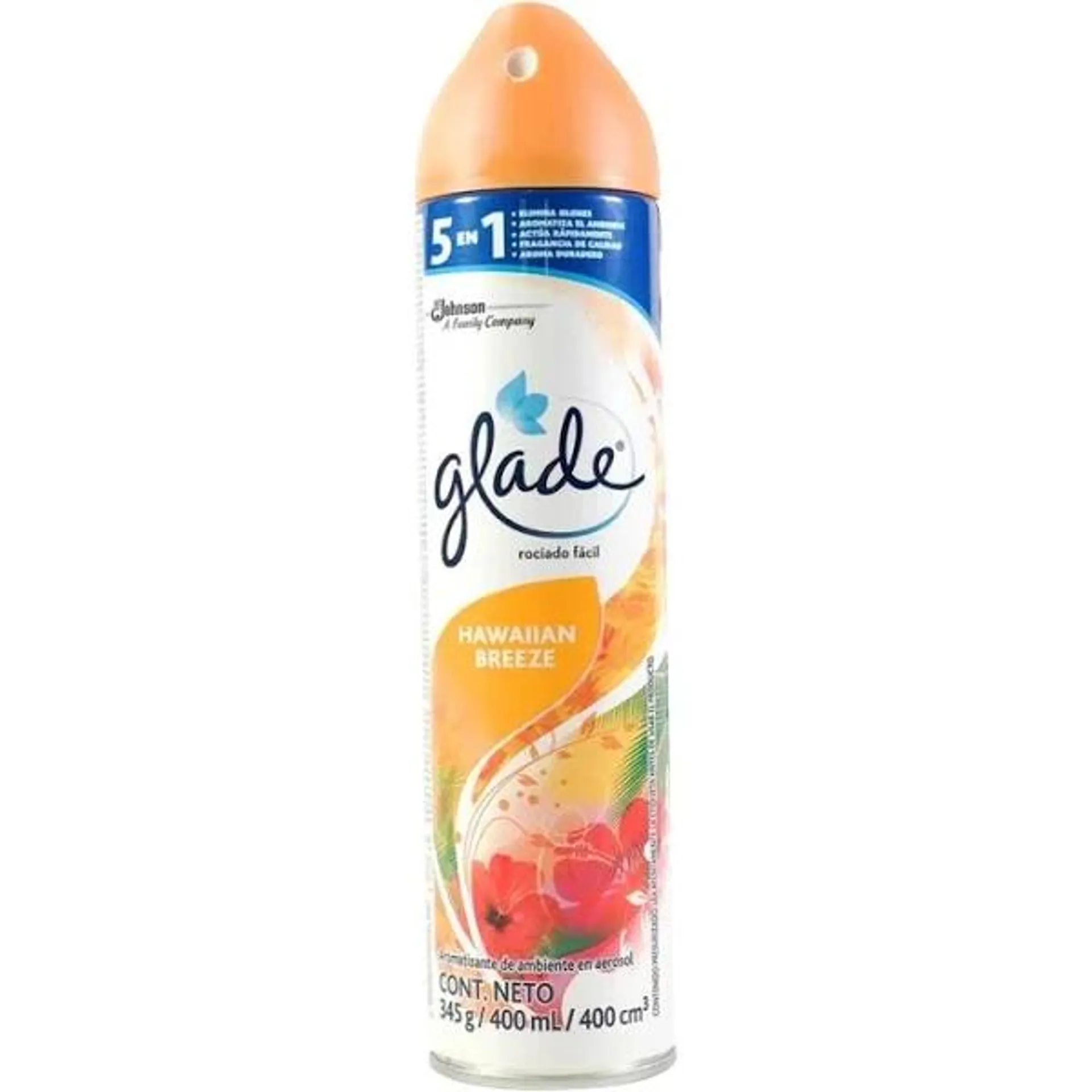 Ambientador Glade Aerosol Hawaiian Breze Frasco por 400 ML