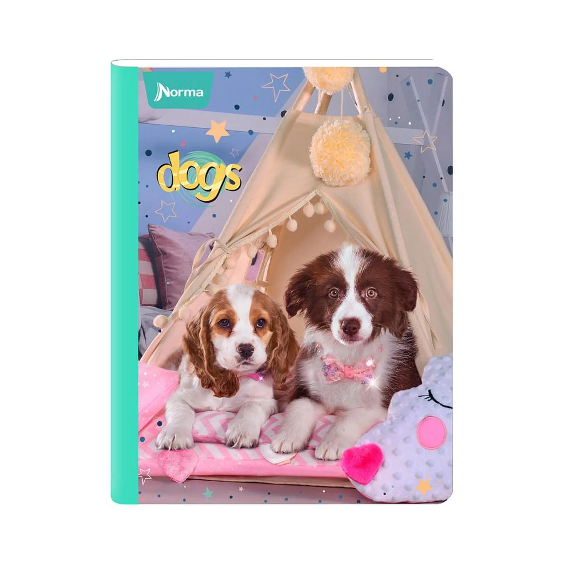 Cuaderno Cosido Norma Dogs 100 Hojas Cuadros