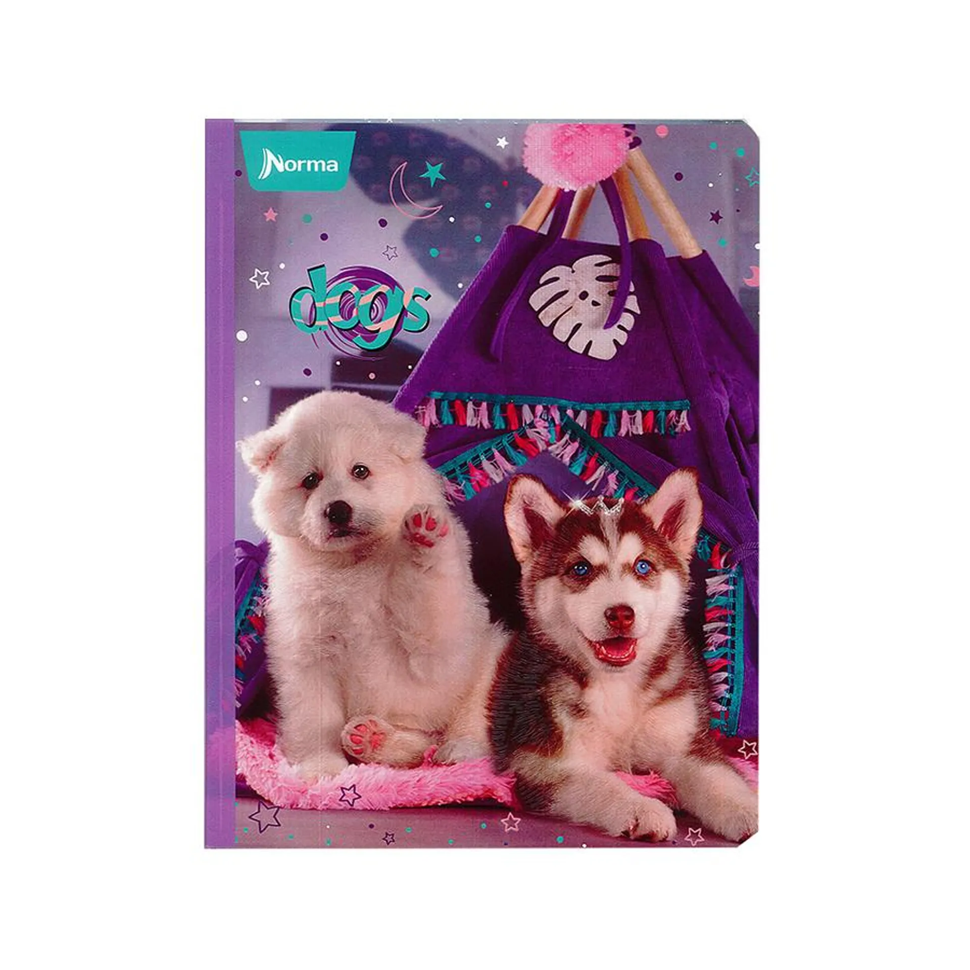 Cuaderno Cosido Norma Dogs 50 Hojas Cuadros