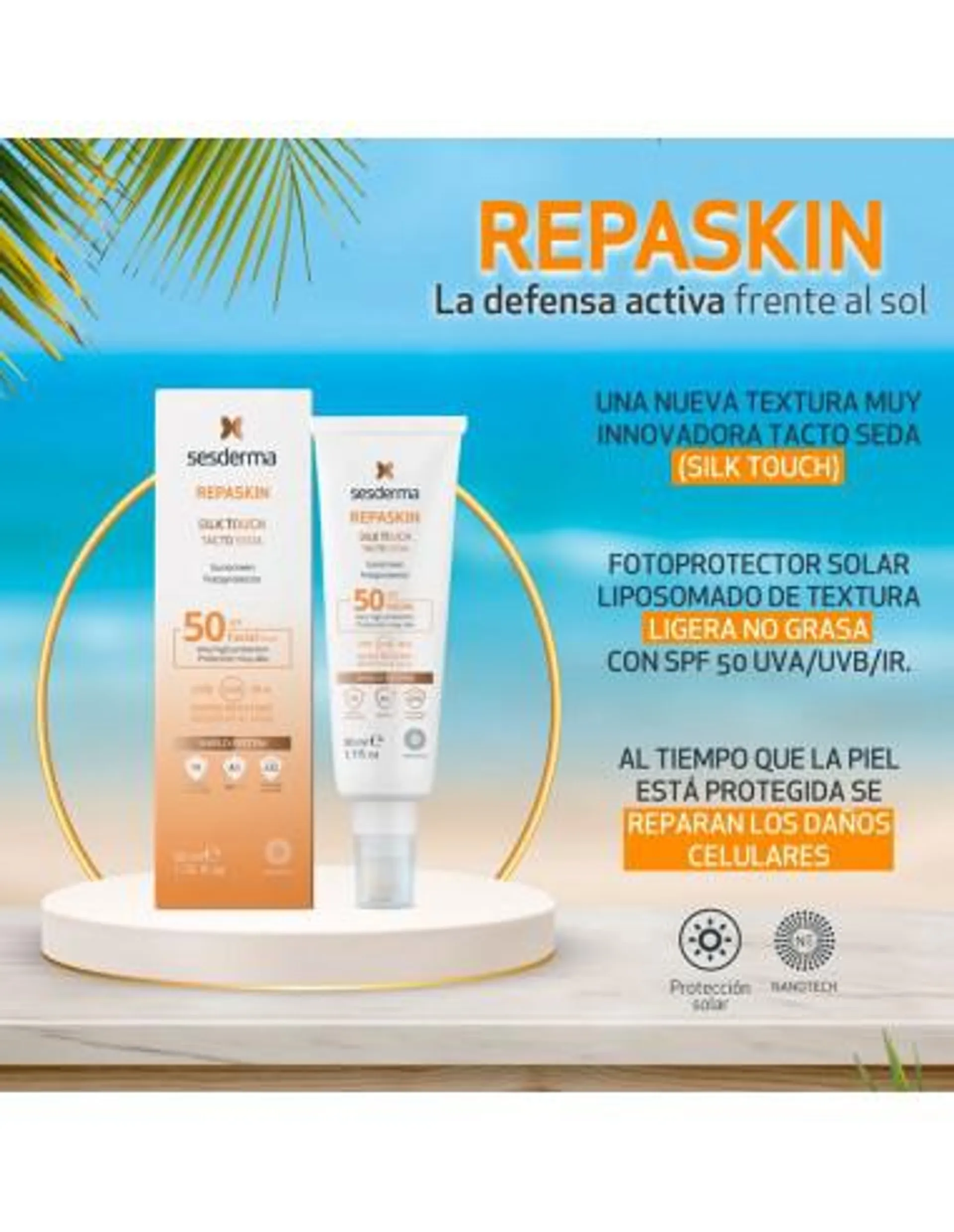 REPASKIN TACTO SEDA SPF50 X50ML