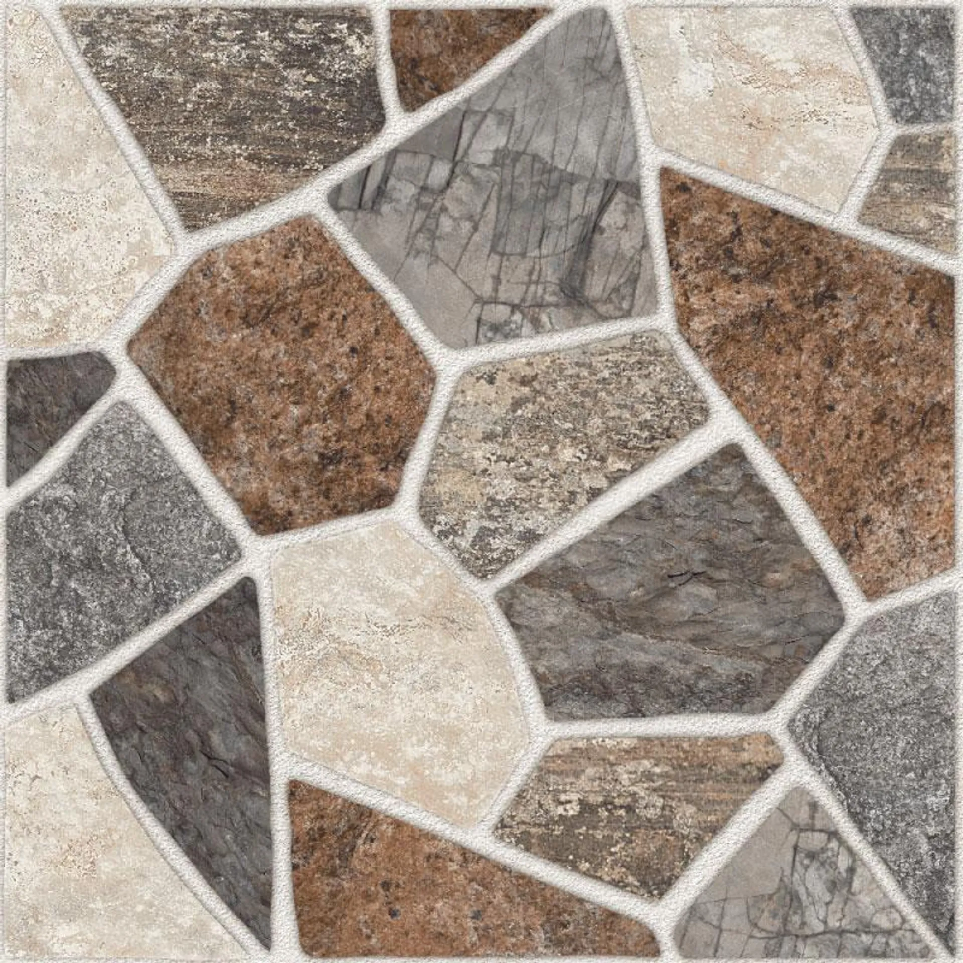 Piso Ceramico Piedra Candelaria Multiclor50X50 Para Exteriores