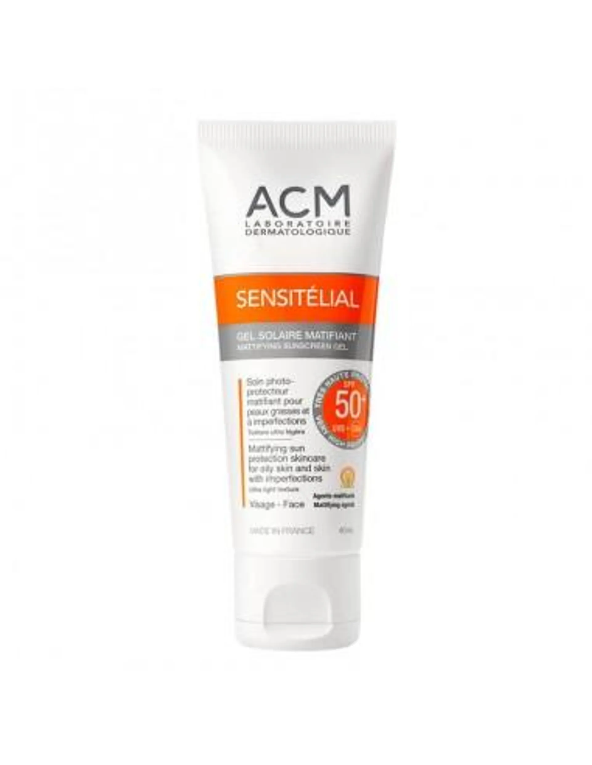 Sensitelial Protector Solar Matificante en Gel SPF50+ X40ML