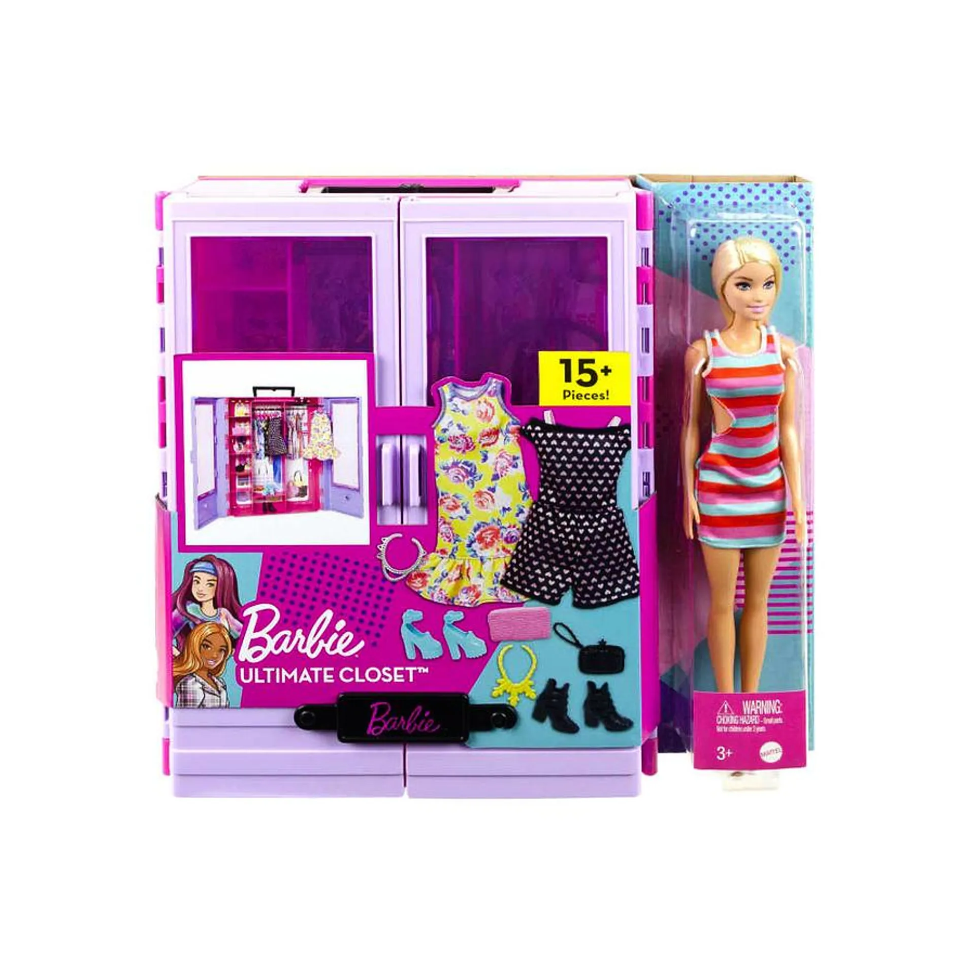 Barbie Fashionista Armario Portátil Con Muñeca