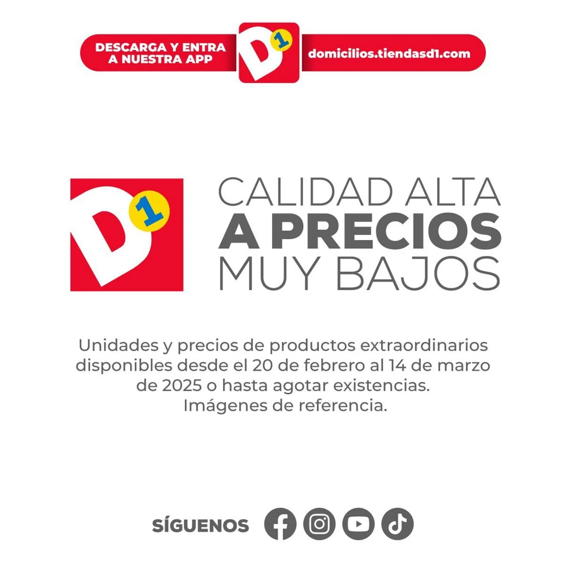 Catalogo de Catálogo Tiendas D1 9 de marzo al 14 de marzo 2025 - Pag 1