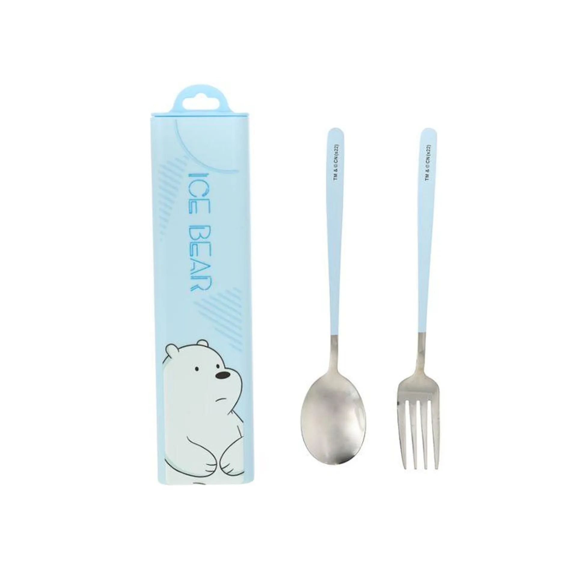 Juego de Cubiertos We Bare Bears Collection Cuchara y Tenedor Ice Bear