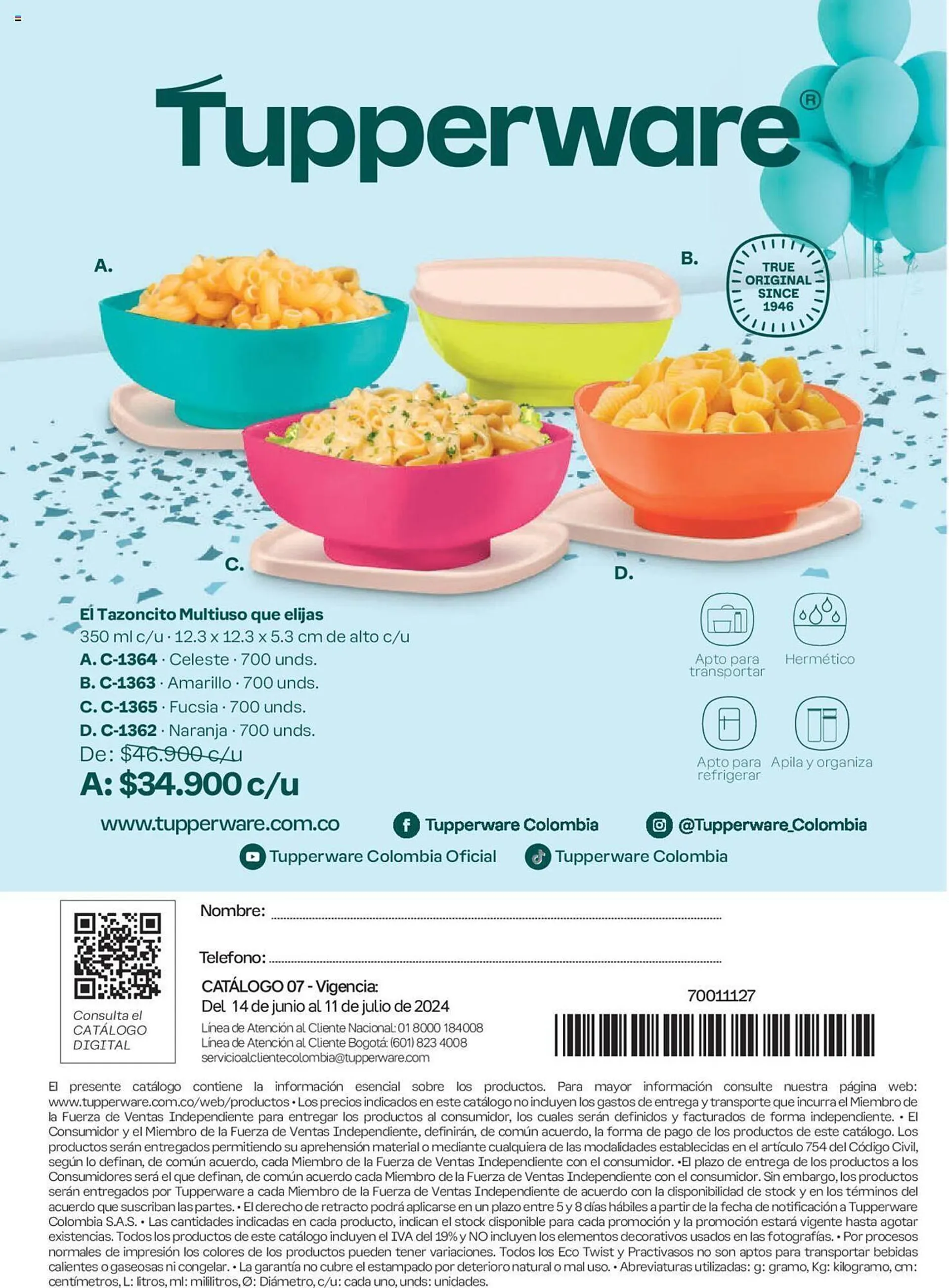 Catalogo de Catálogo Tupperware 14 de junio al 11 de julio 2024 - Pag 56