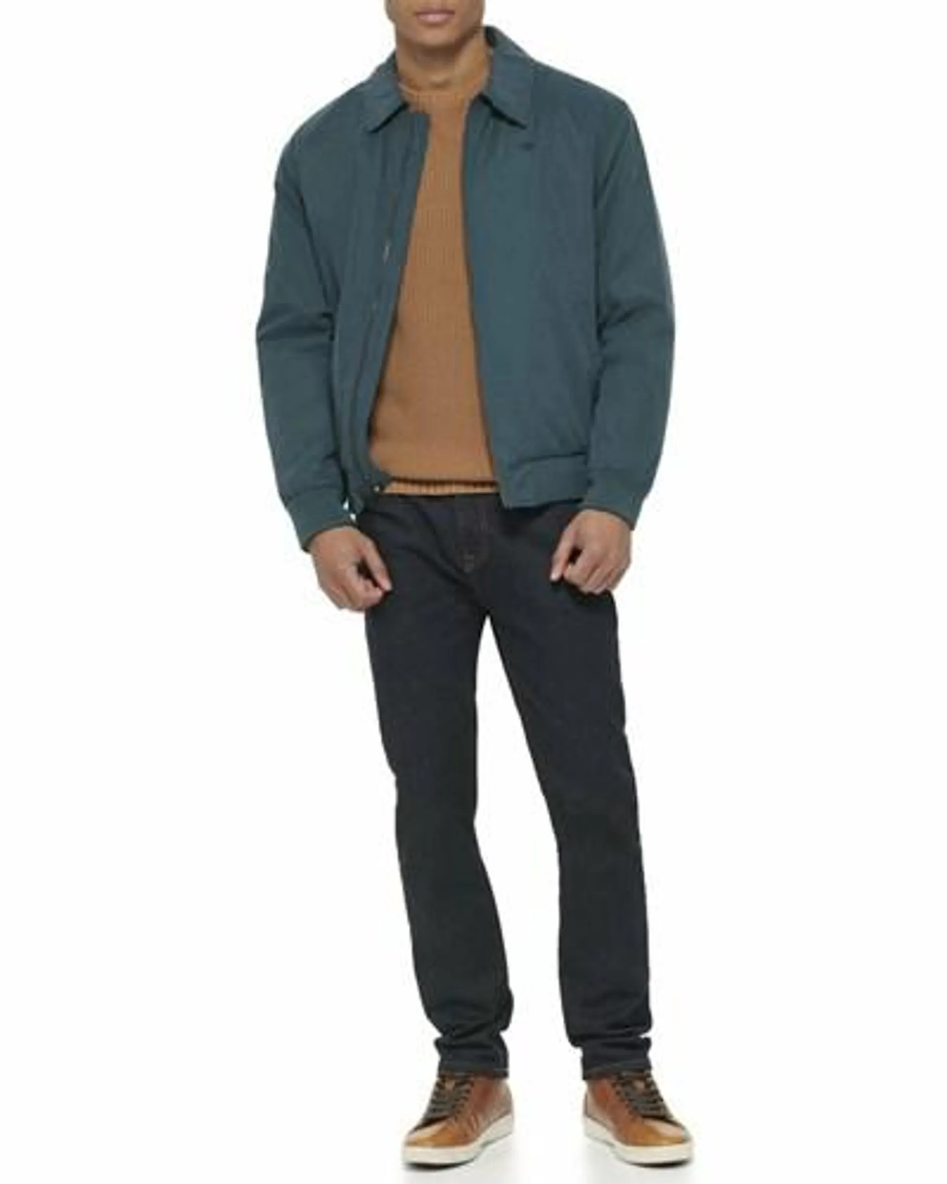 Chaquetas Dockers Microtwill Relaxed Laydown Collar Bomber Hombre Verde | IUWYB1534