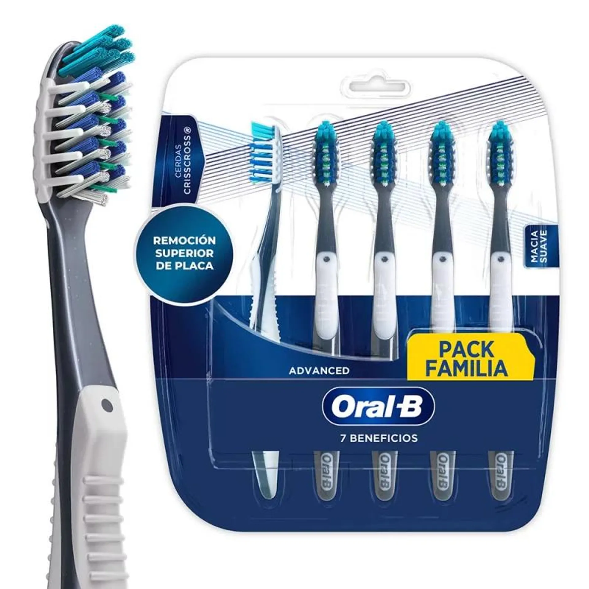 Cepillo Oral B X 5und Pro Salud Suave 7 Beneficios