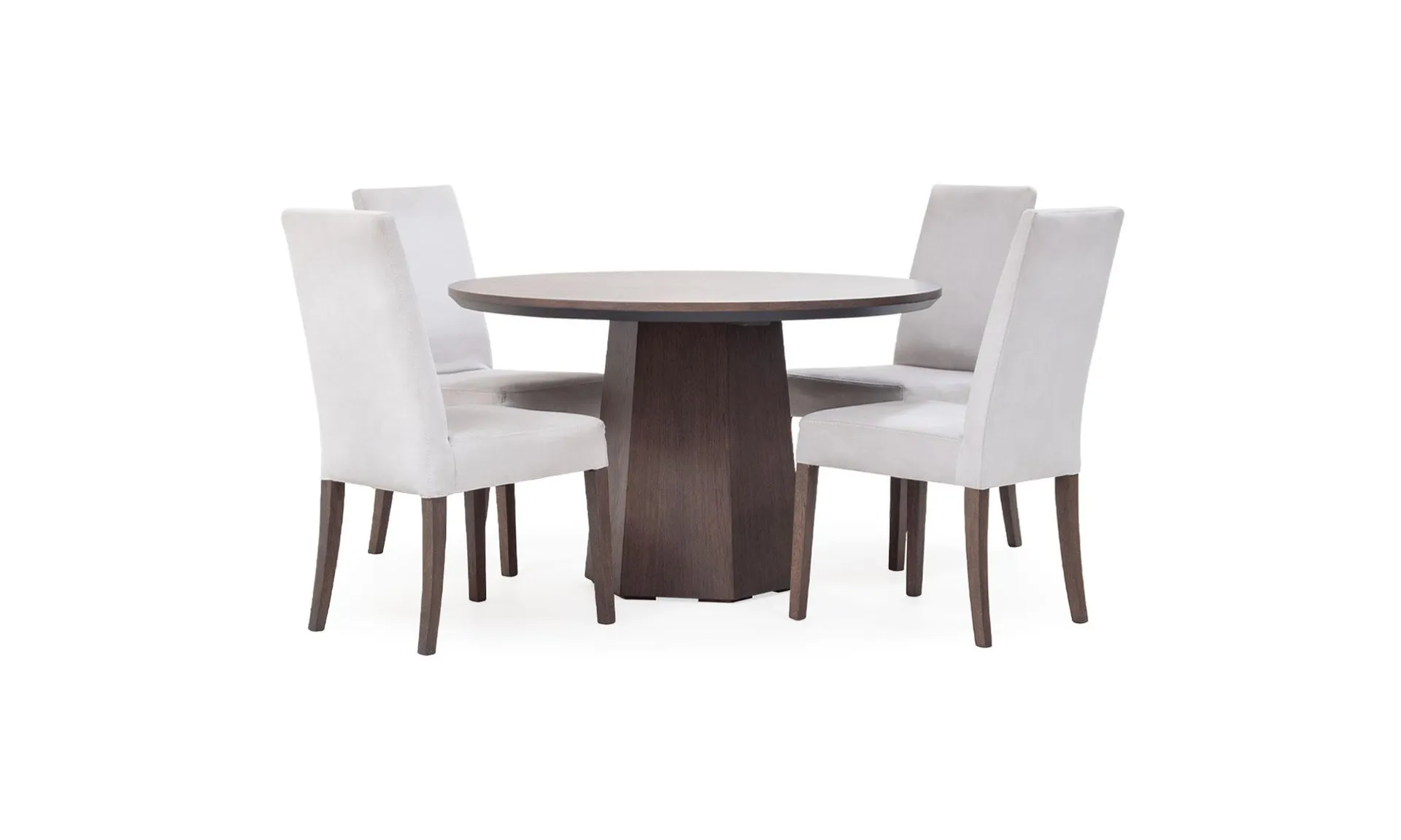 Mesa Comedor Milano Redonda + 4 Sillas Matiz