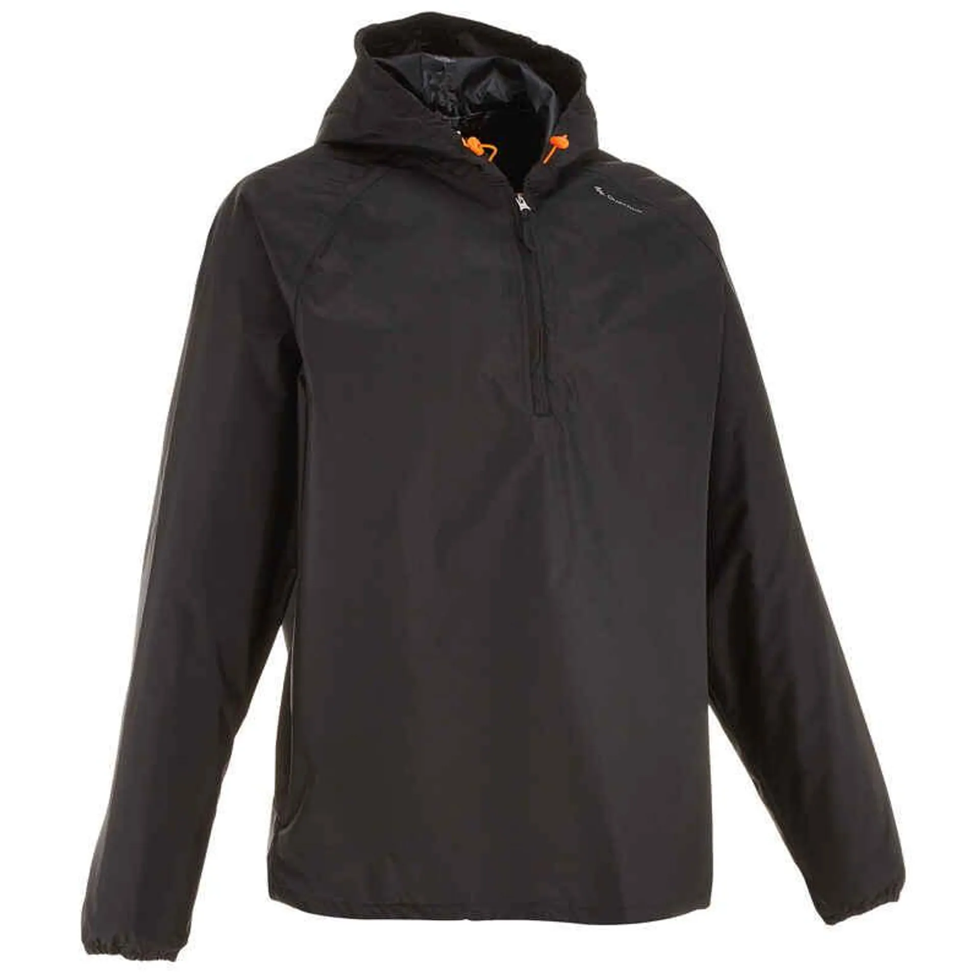 Chaqueta impermeable cierre medio de senderismo para Hombre Quechua NH100 negro