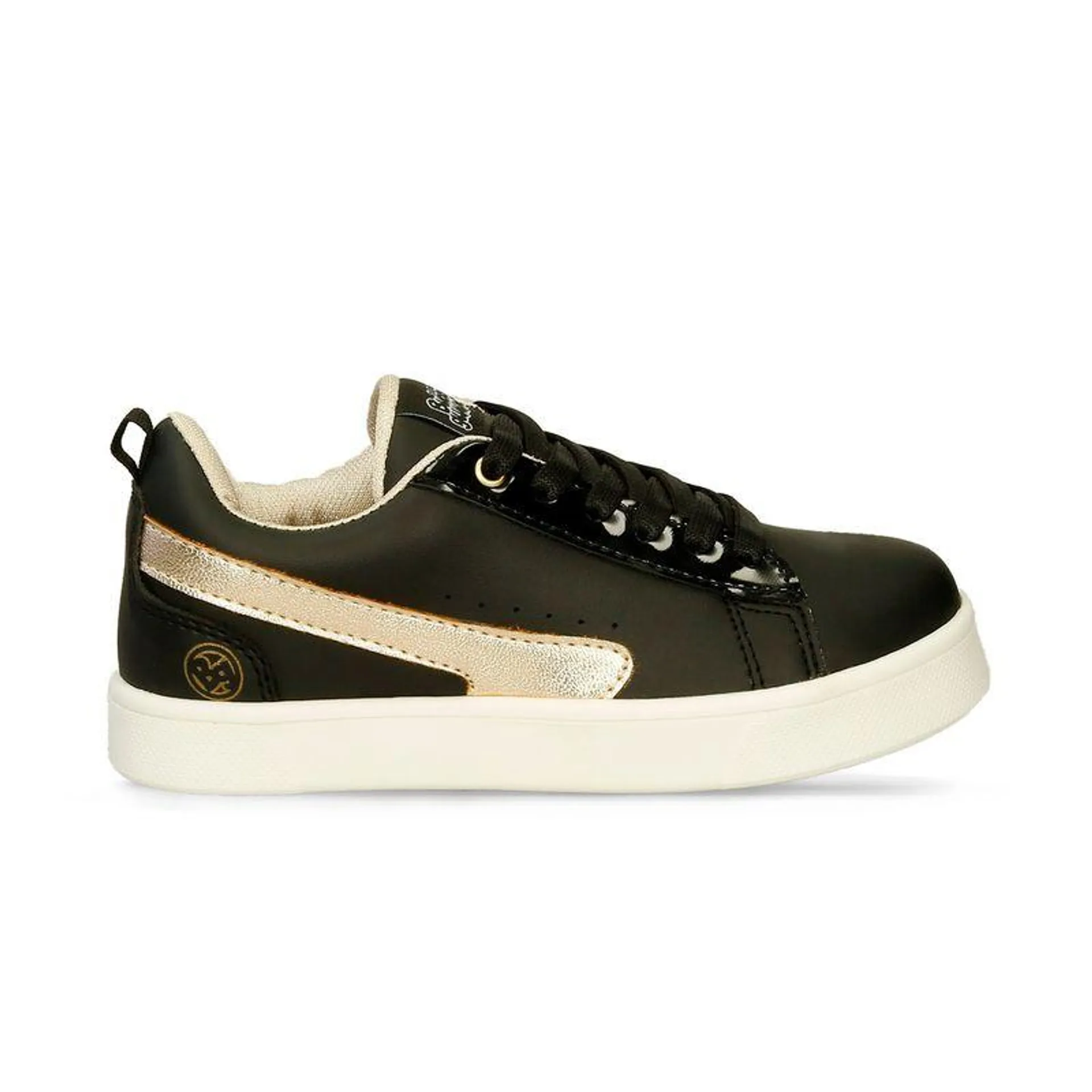 Tenis Casuales Negro-Dorado Bubblegummers Rumana Niña