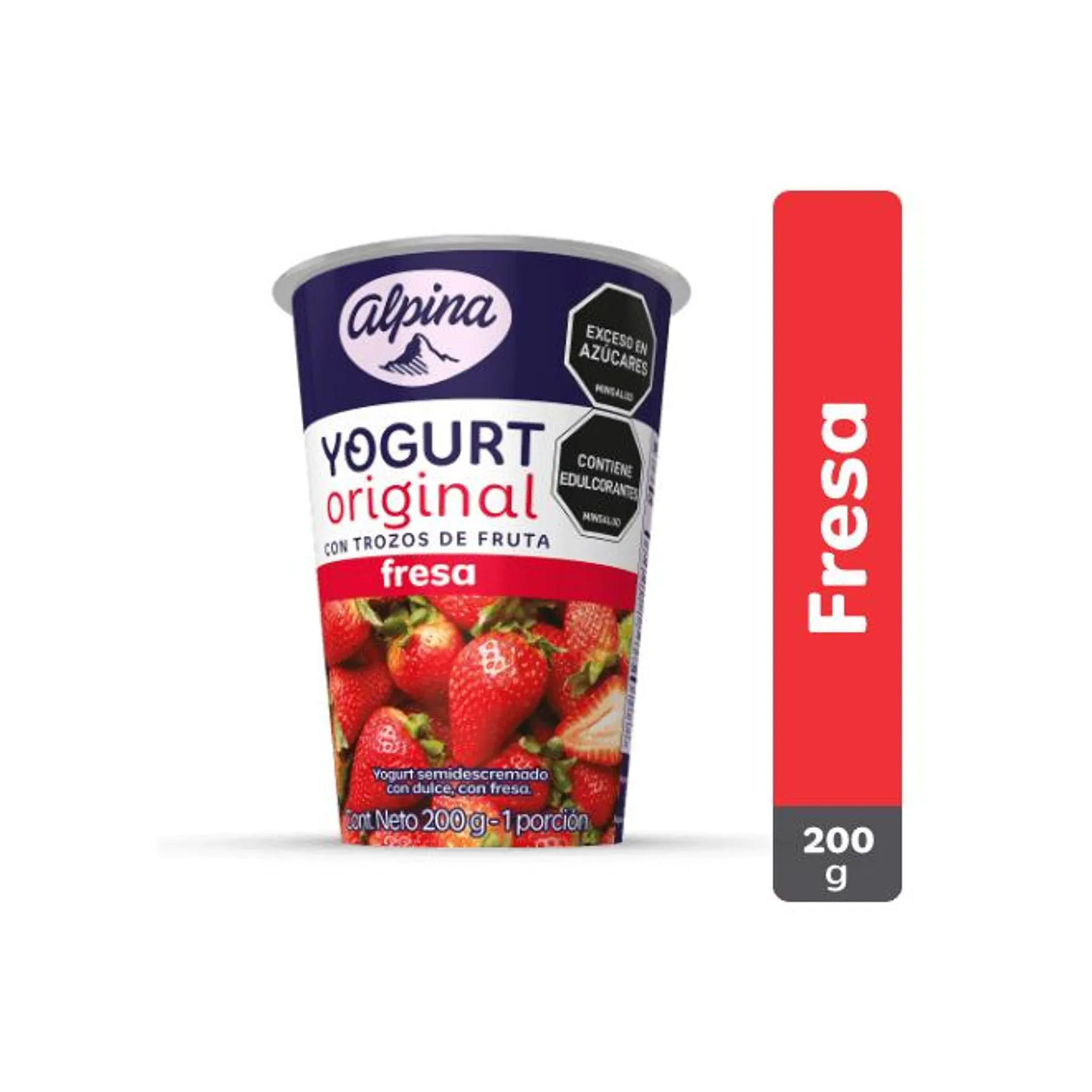 Yogurt Original Alpina Fresa Vaso 200 g