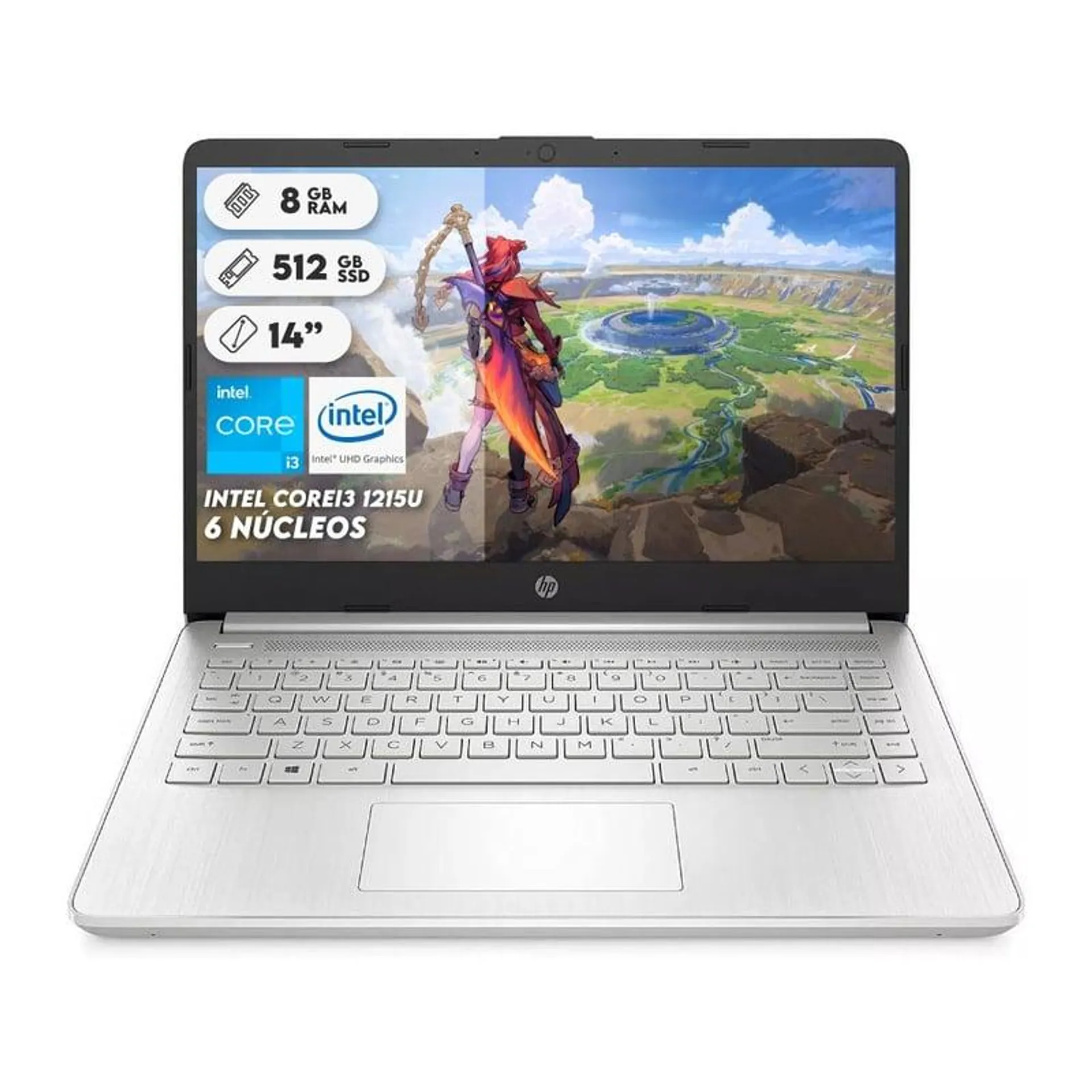 Computador Portátil Hp 12va Gen Intel I3 1215u 512Gb Ssd 8Gb Ram 14Pul