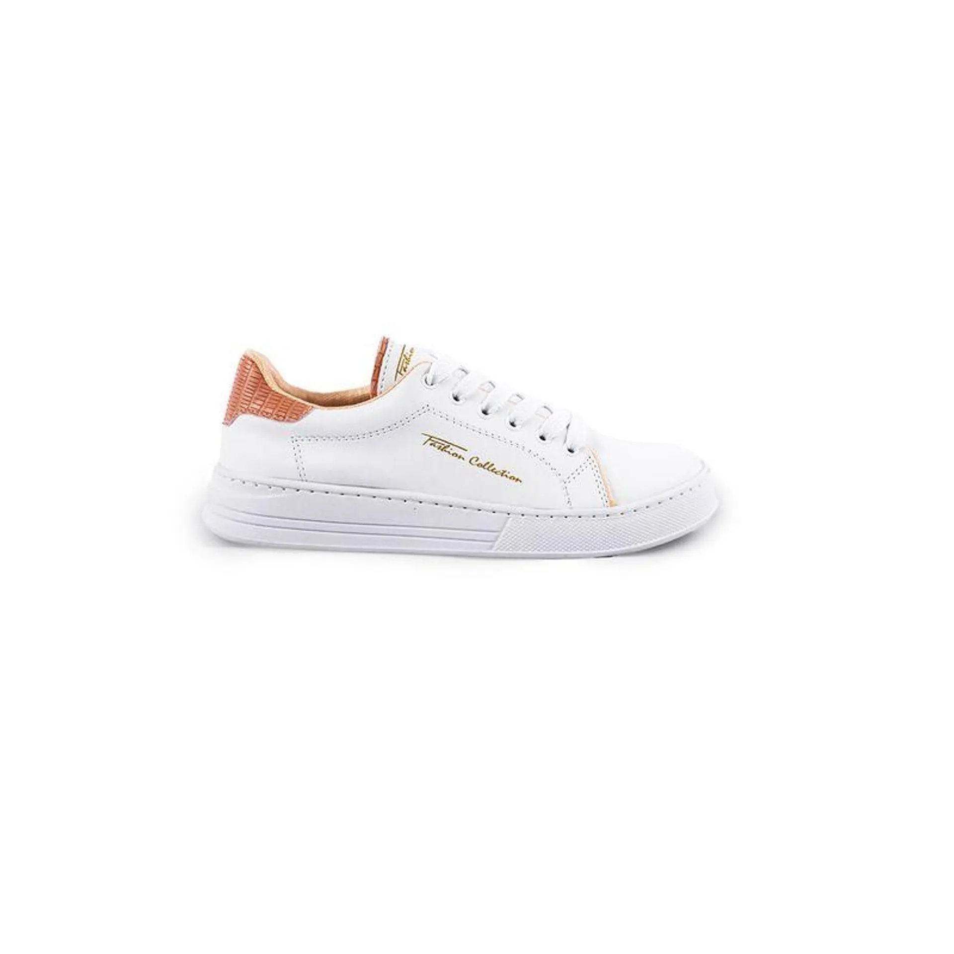 TENIS BLANCO PALO ROSADO JEAN SHOES MUJER