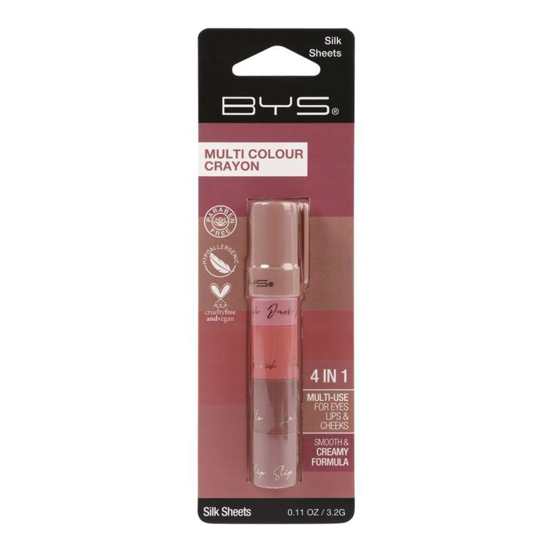 Lip Crayon Multic BYS 4 in 1 Silk Sheets 3g