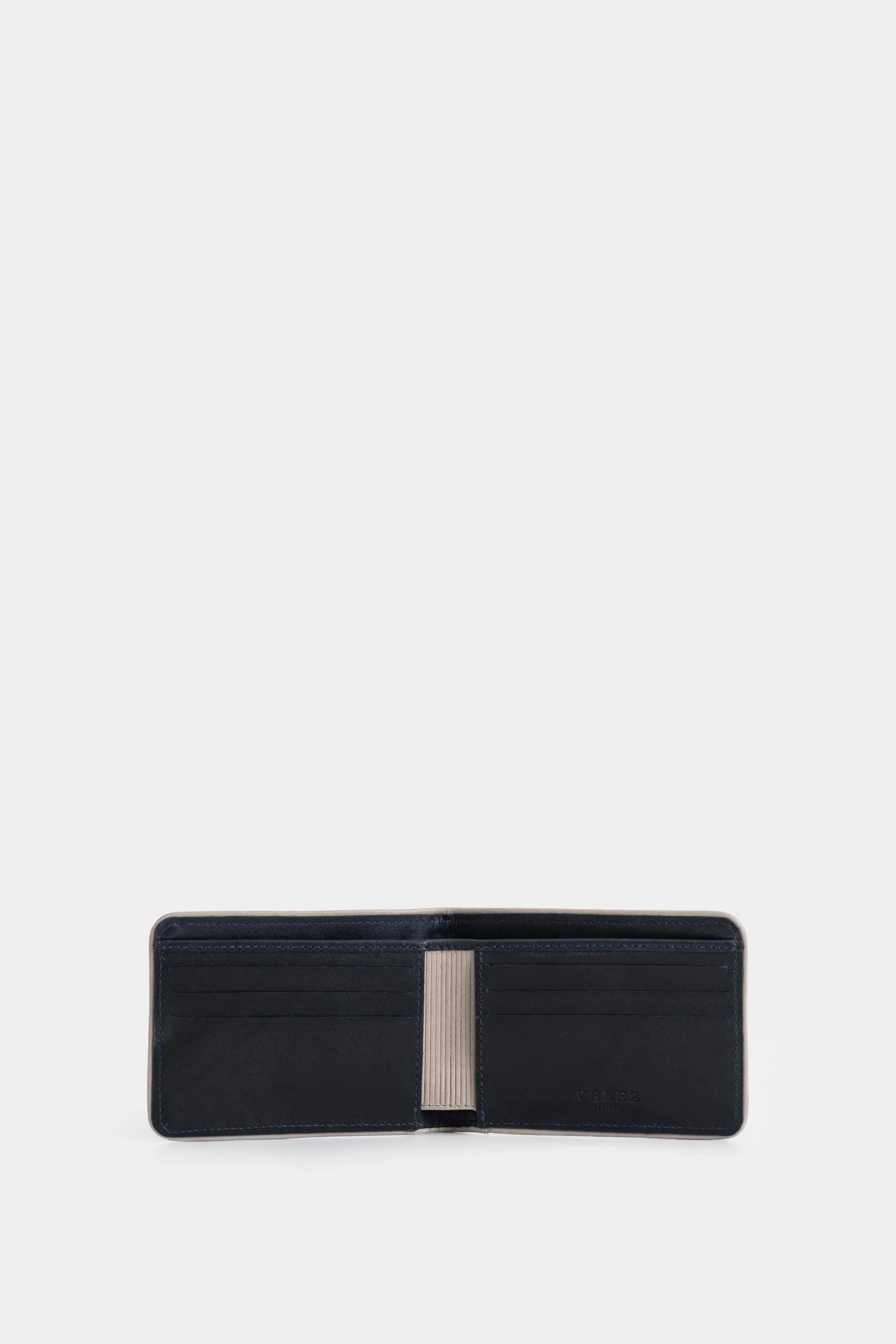 Billetera Pegasus de cuero para hombre detalle contraste
