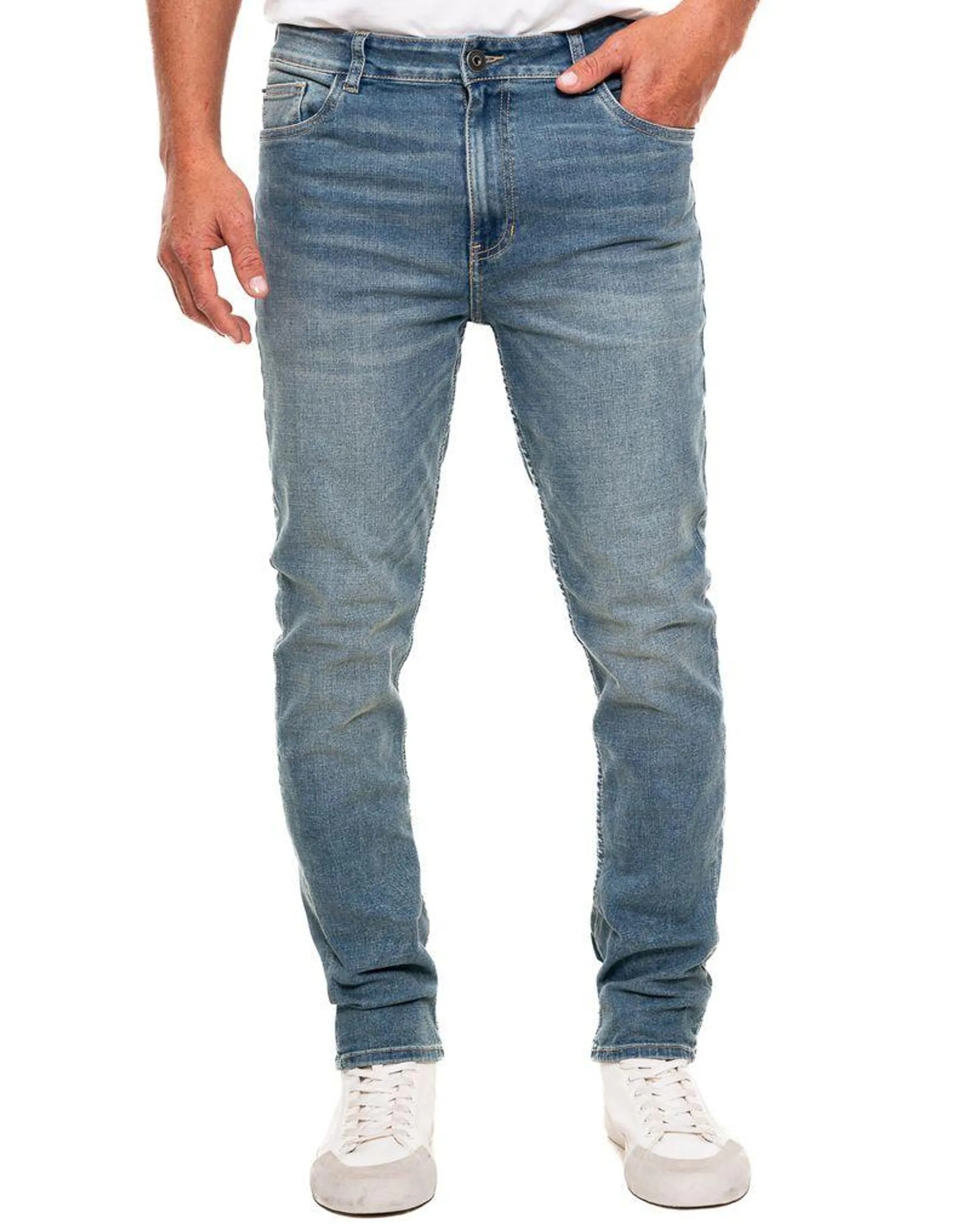 Slim Fit Jeans Tono Medio