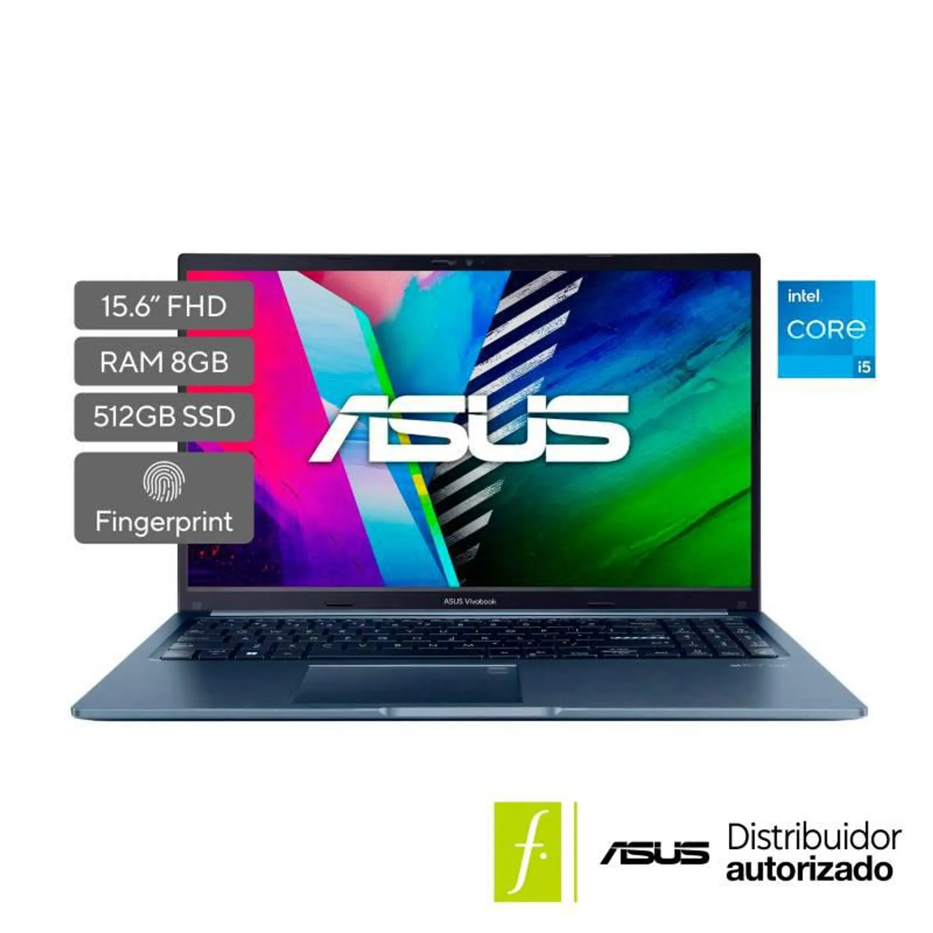 Portátil Asus Vivobook 15 | Intel Core i5 | 8GB RAM | 512GB SSD Almacenamiento | Windows 11 | 15.6 pulgadas | X1502ZA | Computador Portátil