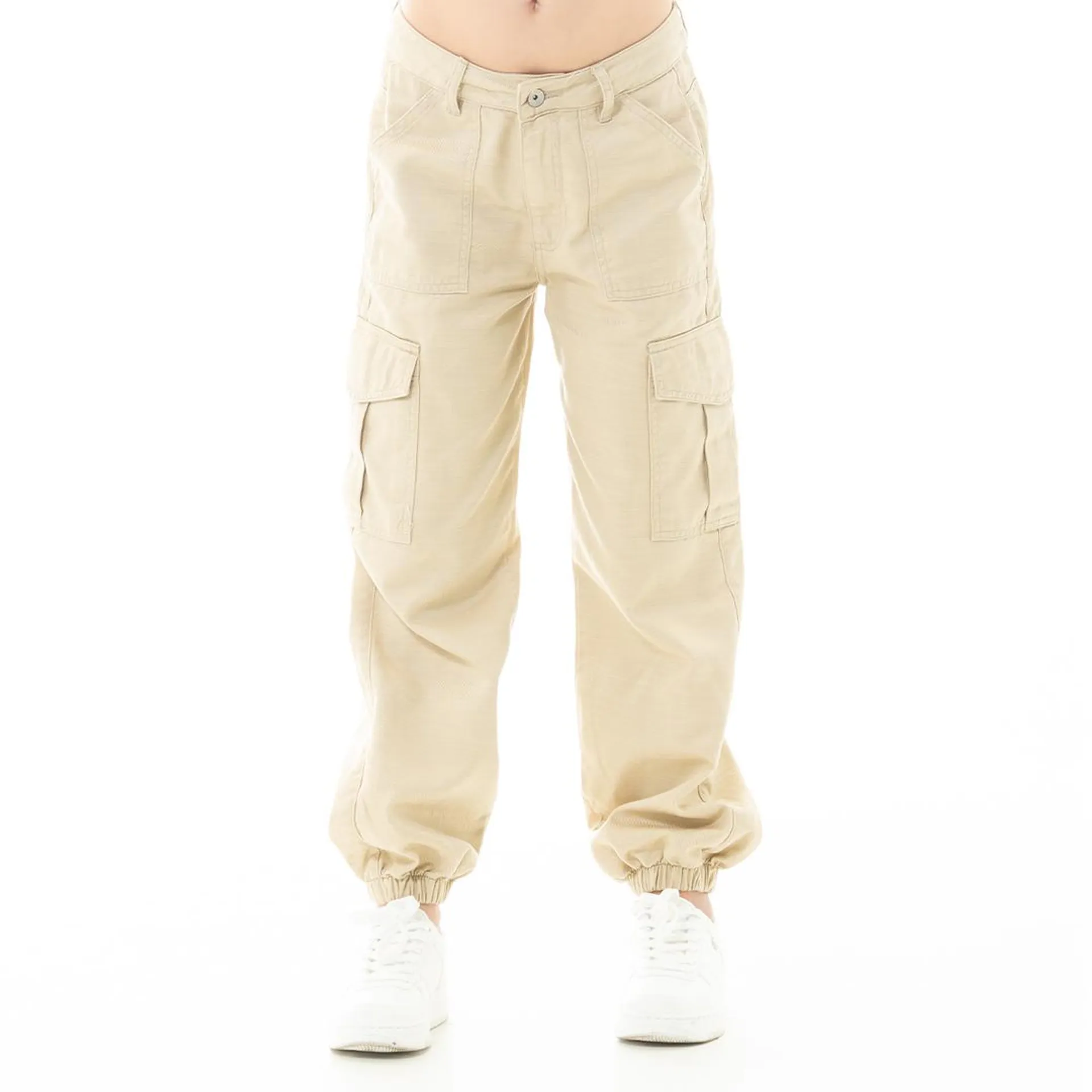 CARGO PANTS WITH TAPERED LEG FOR GIRLS