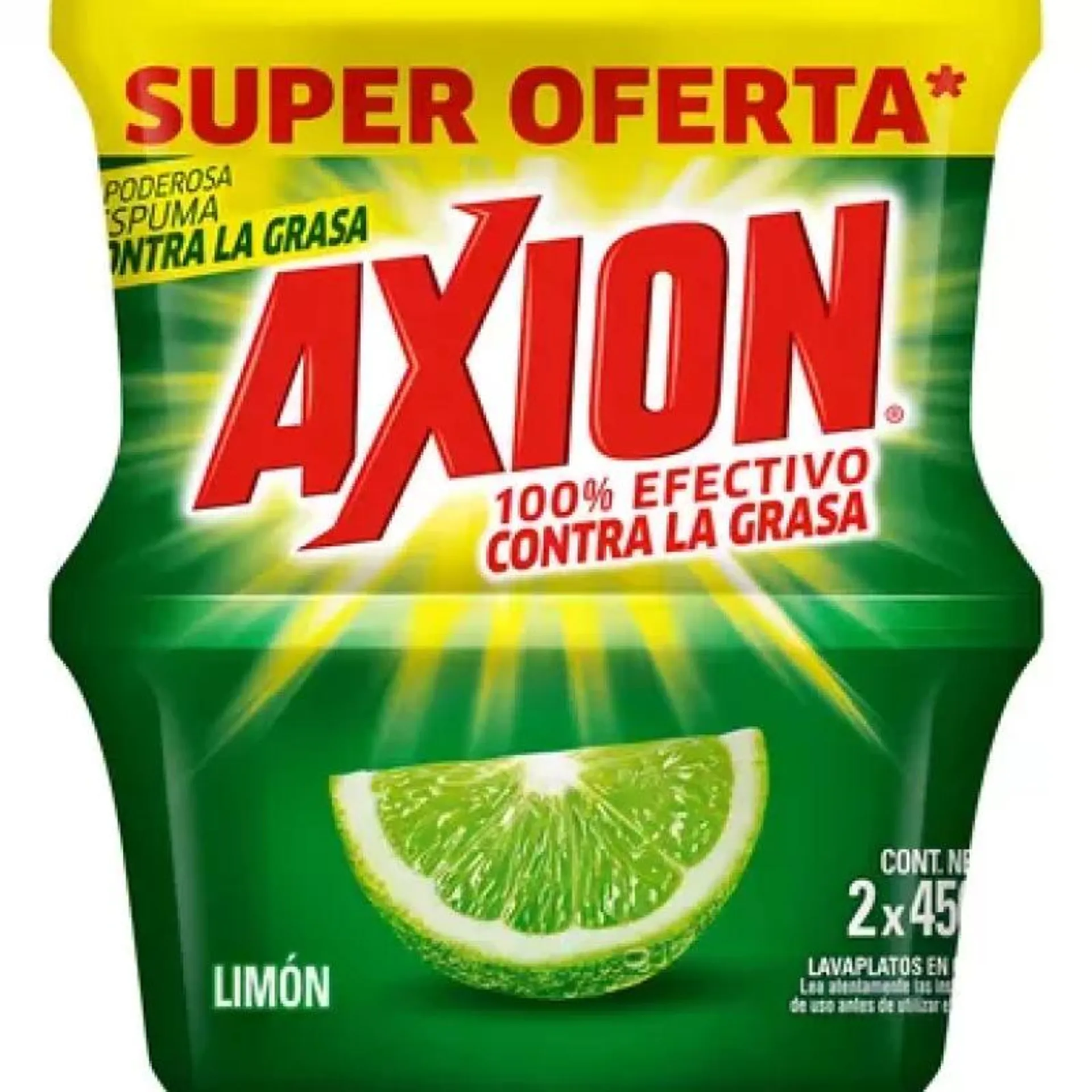 Lavaplatos en Crema Axion X-Treme Limón 2 x 450 g