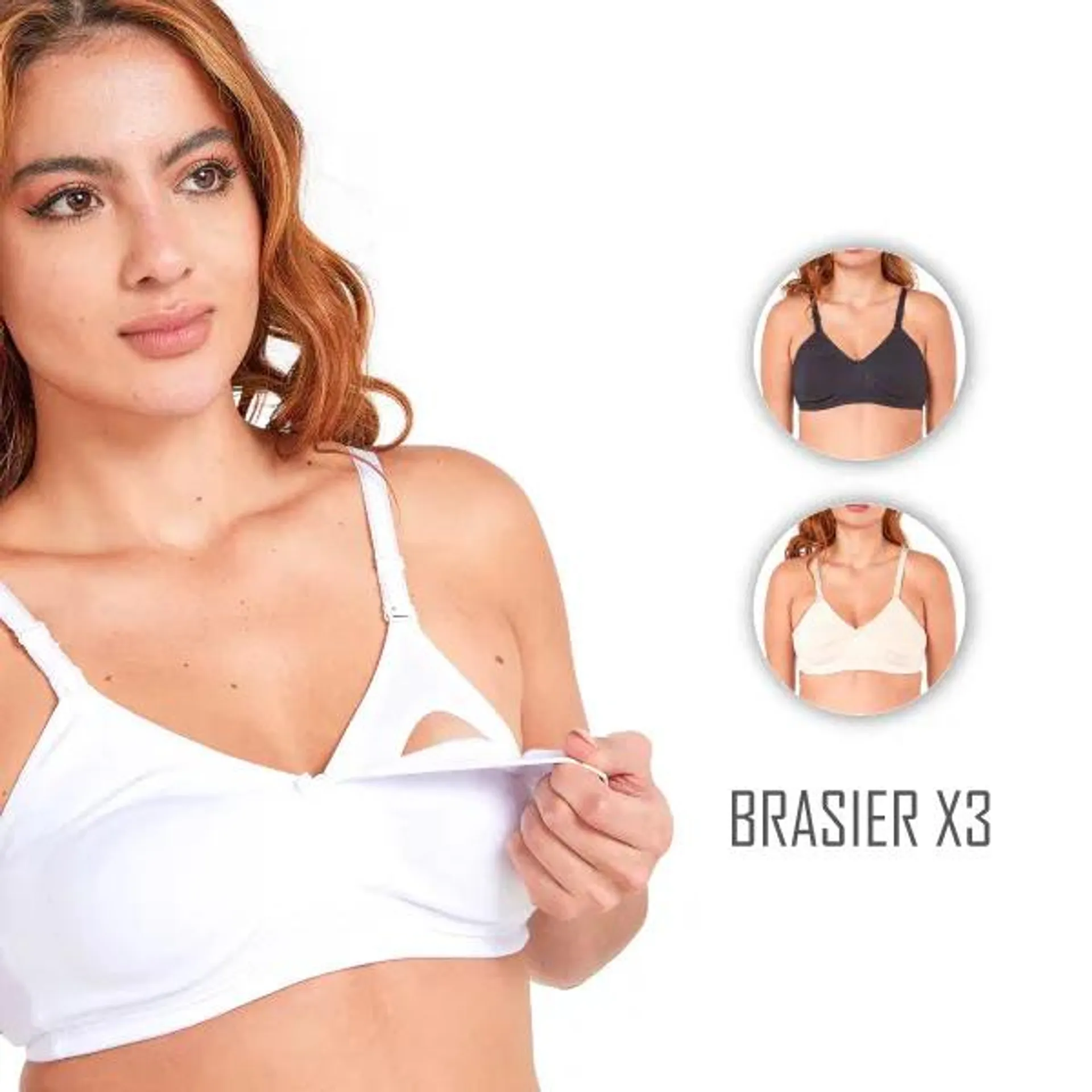 Combo X3 Brasier Mujer Lactancia