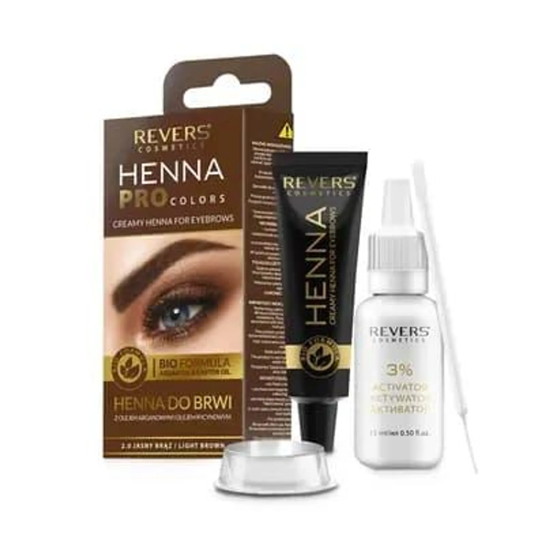 Henna Para Cejas Pro Colors Revers Tono Café Claro x 30ml