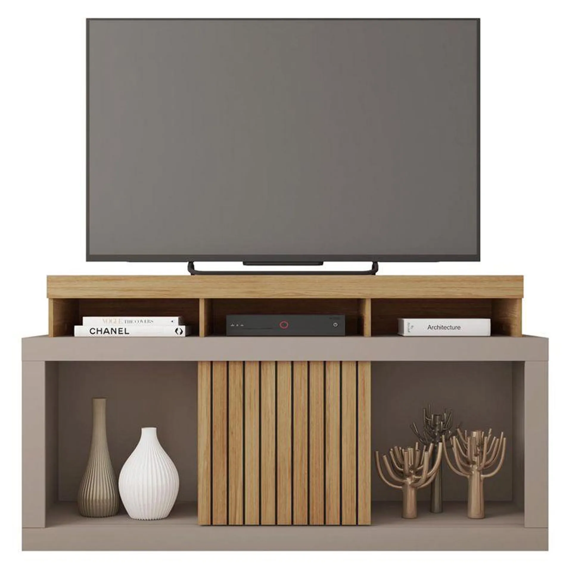 Carro Tv Turner Mdf Buriti/Fendi Hasta 55"