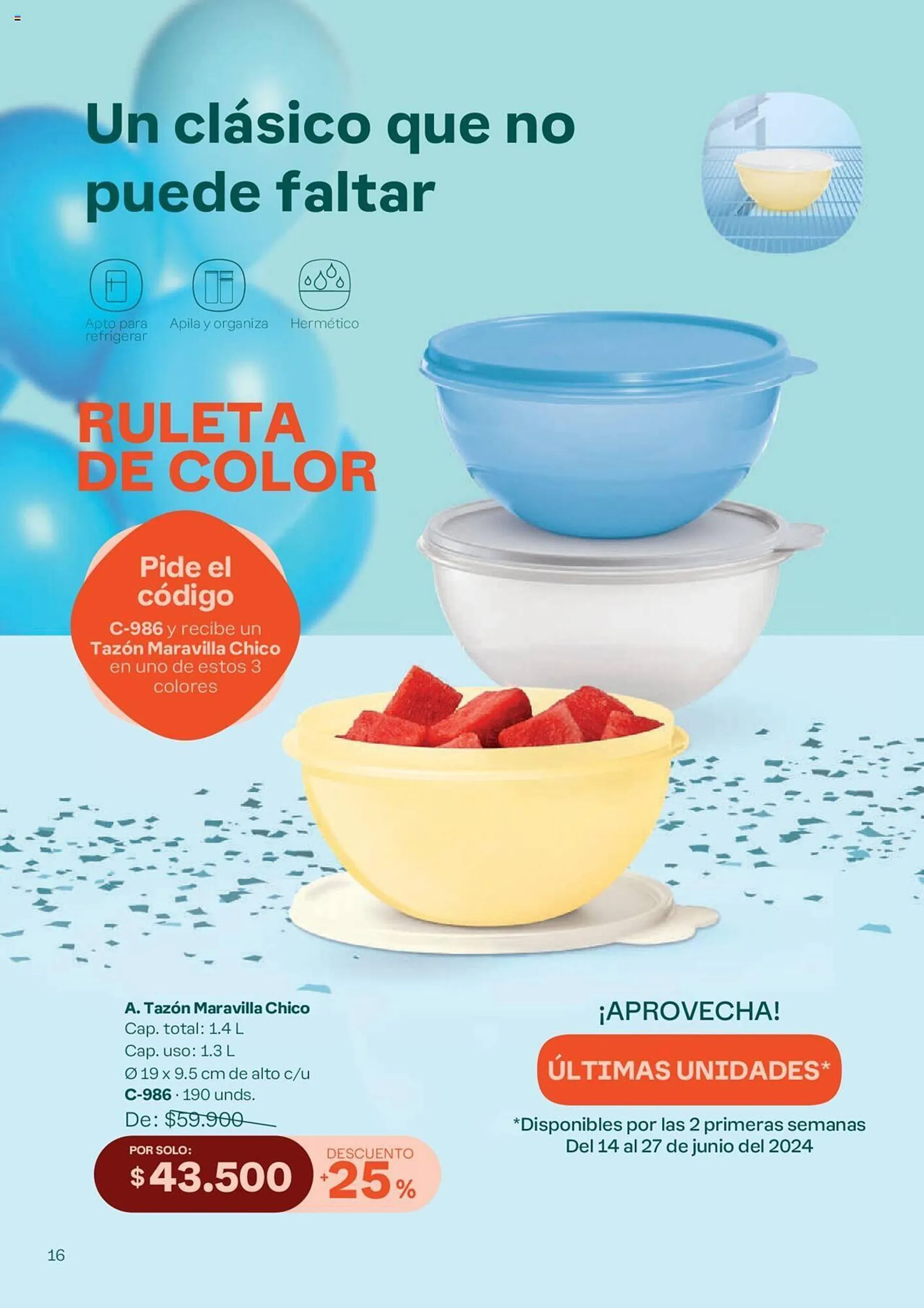 Catalogo de Catálogo Tupperware 14 de junio al 11 de julio 2024 - Pag 16