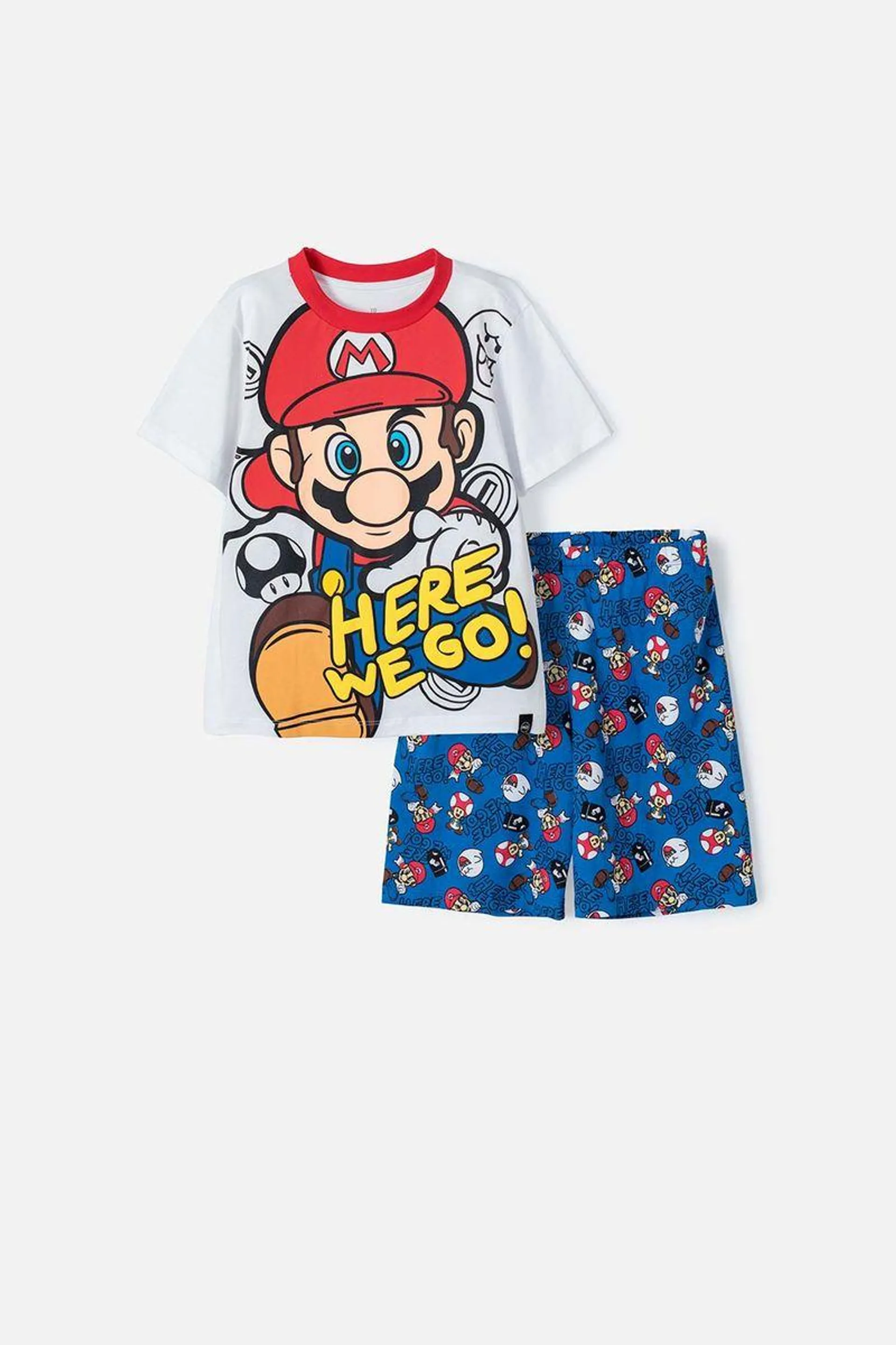 Pijama Mic de pantalón corto multicolor para niño