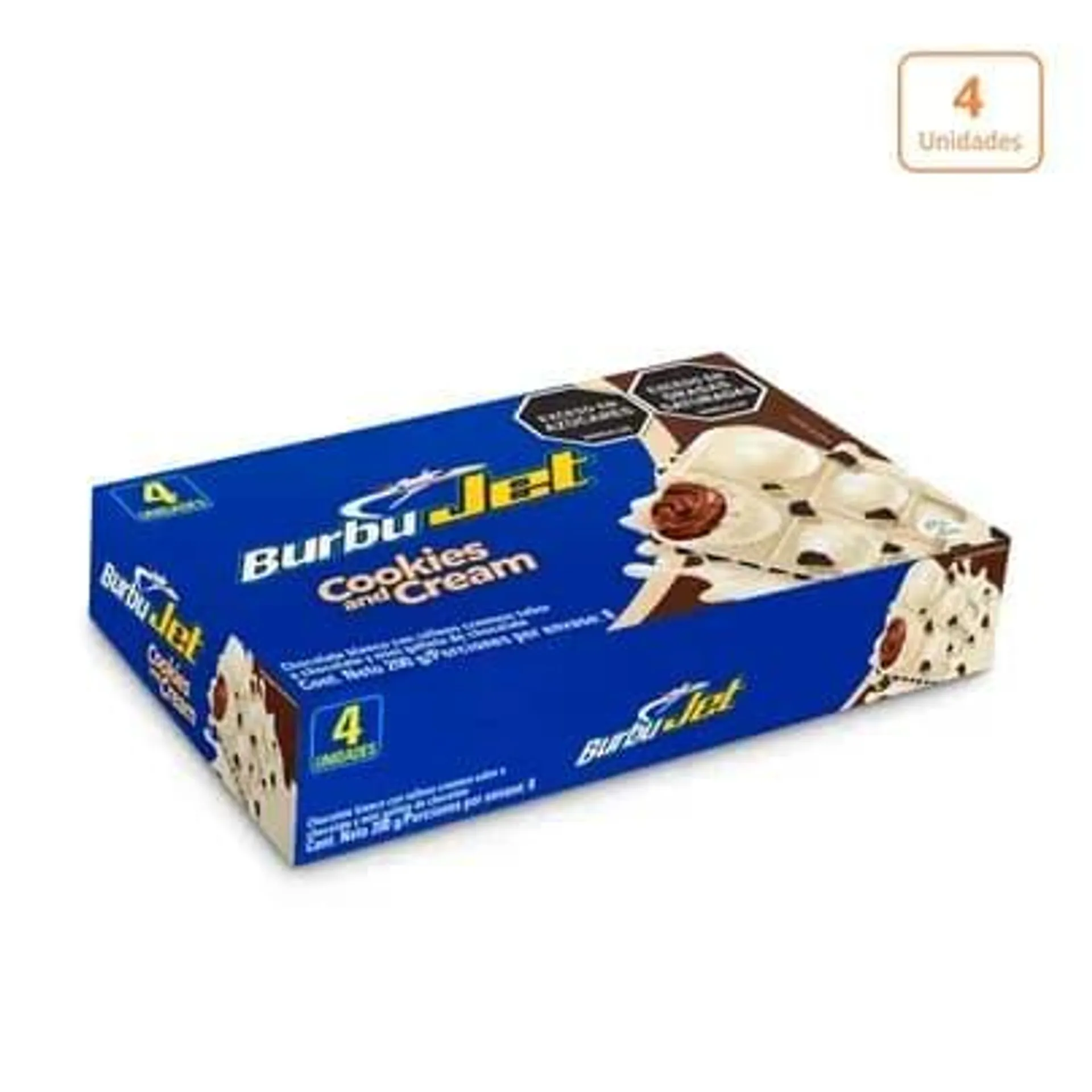 Chocolatina Burbujet Cookies & Cream x 4 unds x 50g c/u