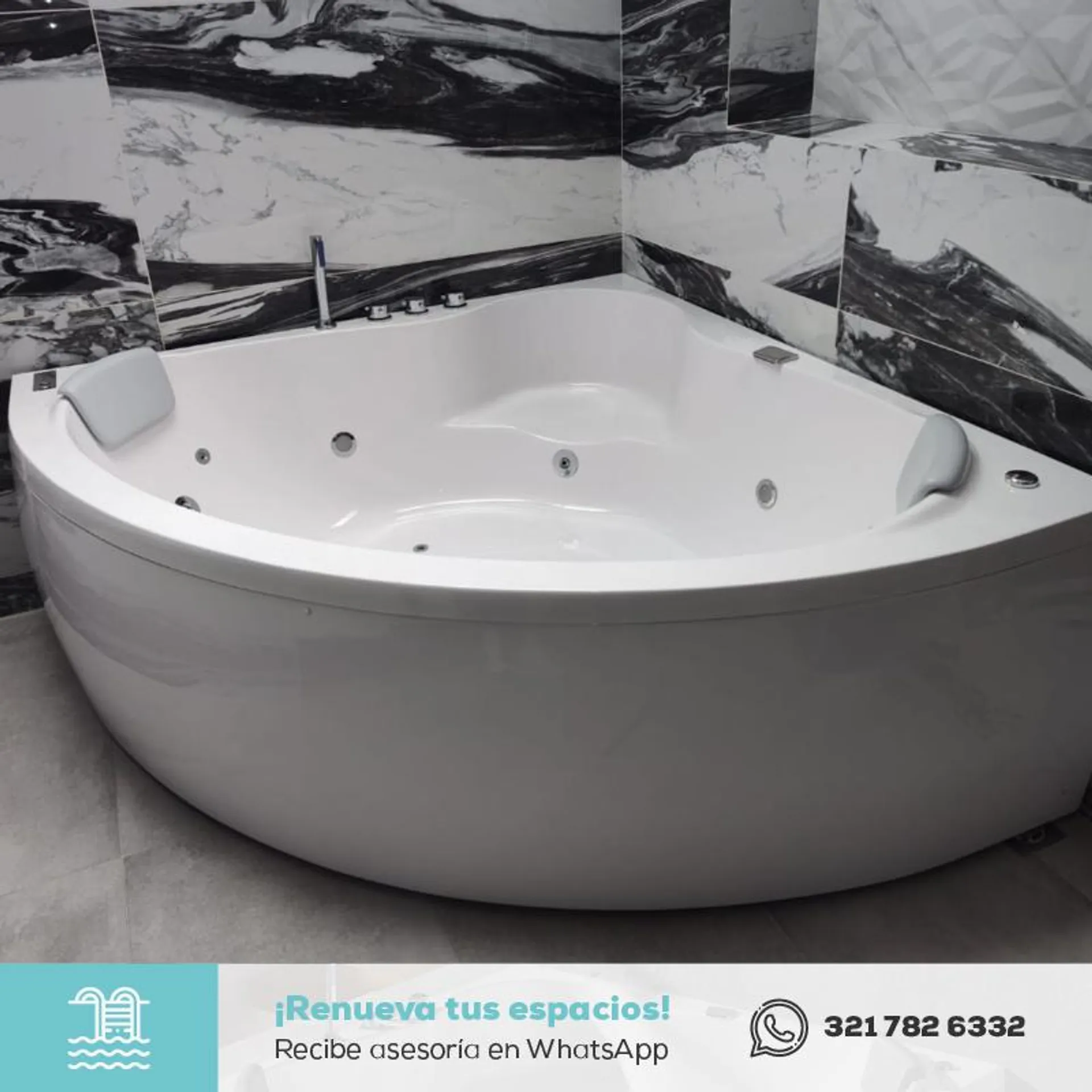 Spa jacuzzi o bañera de empotrar tipo hidromasajes tahiti plus 152x152 cm bco