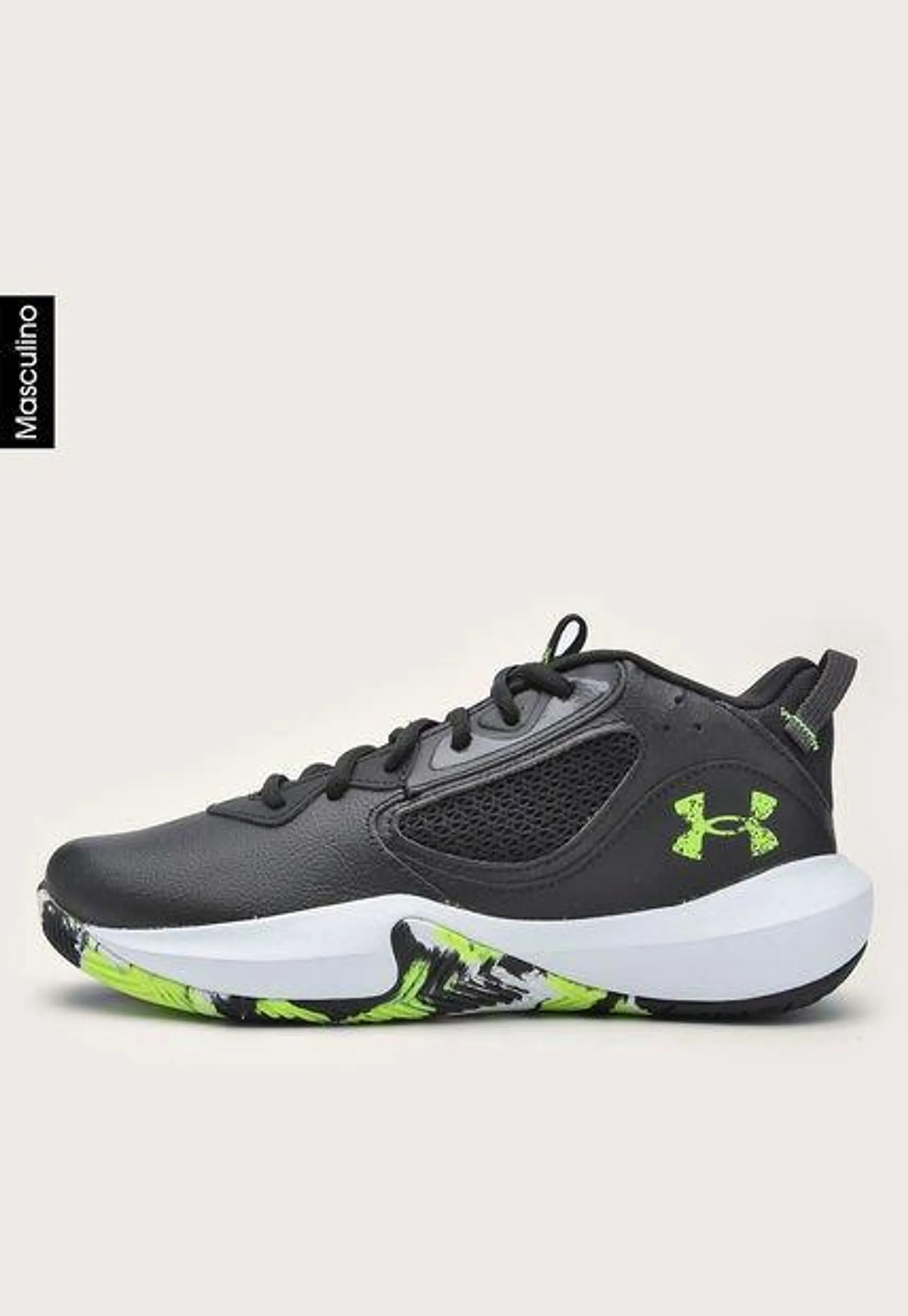 Tenis Basketball Negro-Blanco-Verde Neón UNDER ARMOUR Lockdown 6