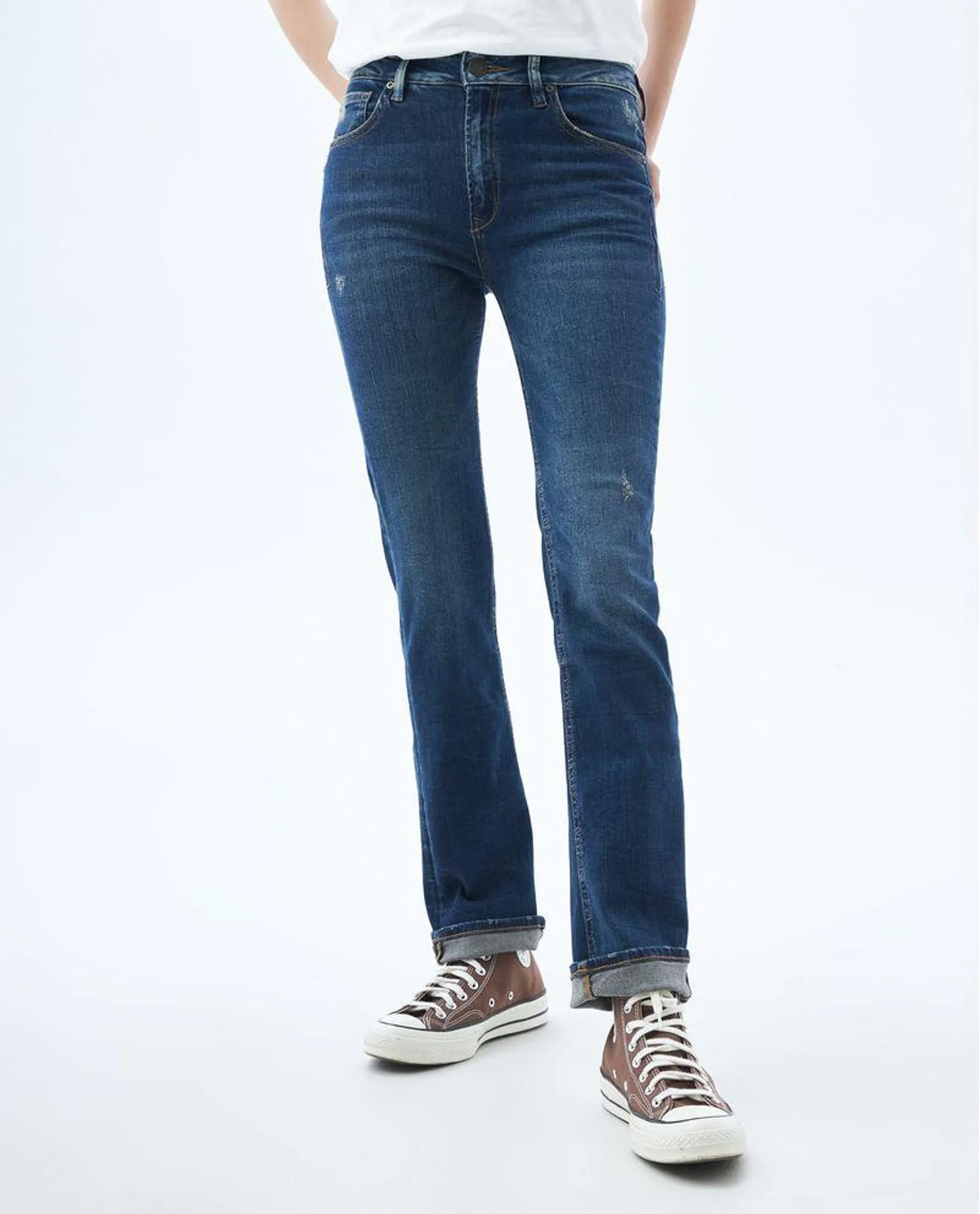 Jean Jegging tiro medio para mujer