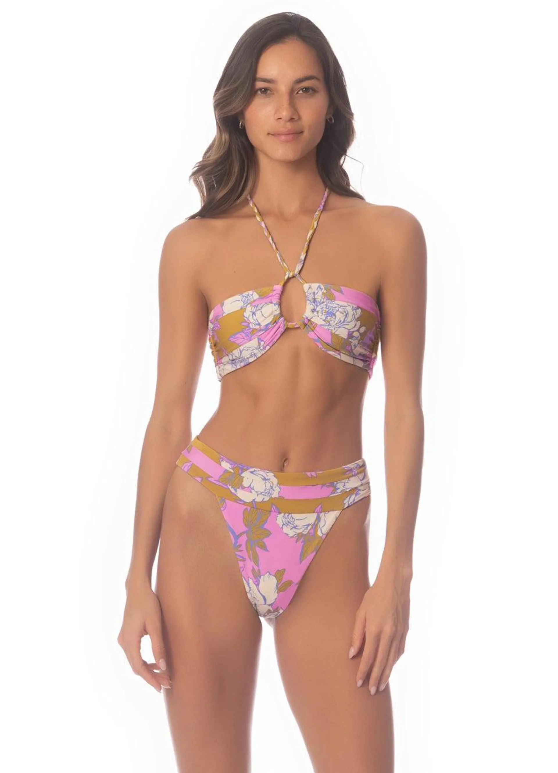 Pink Fiore Lianna Strapless Bandeau Bikini Top