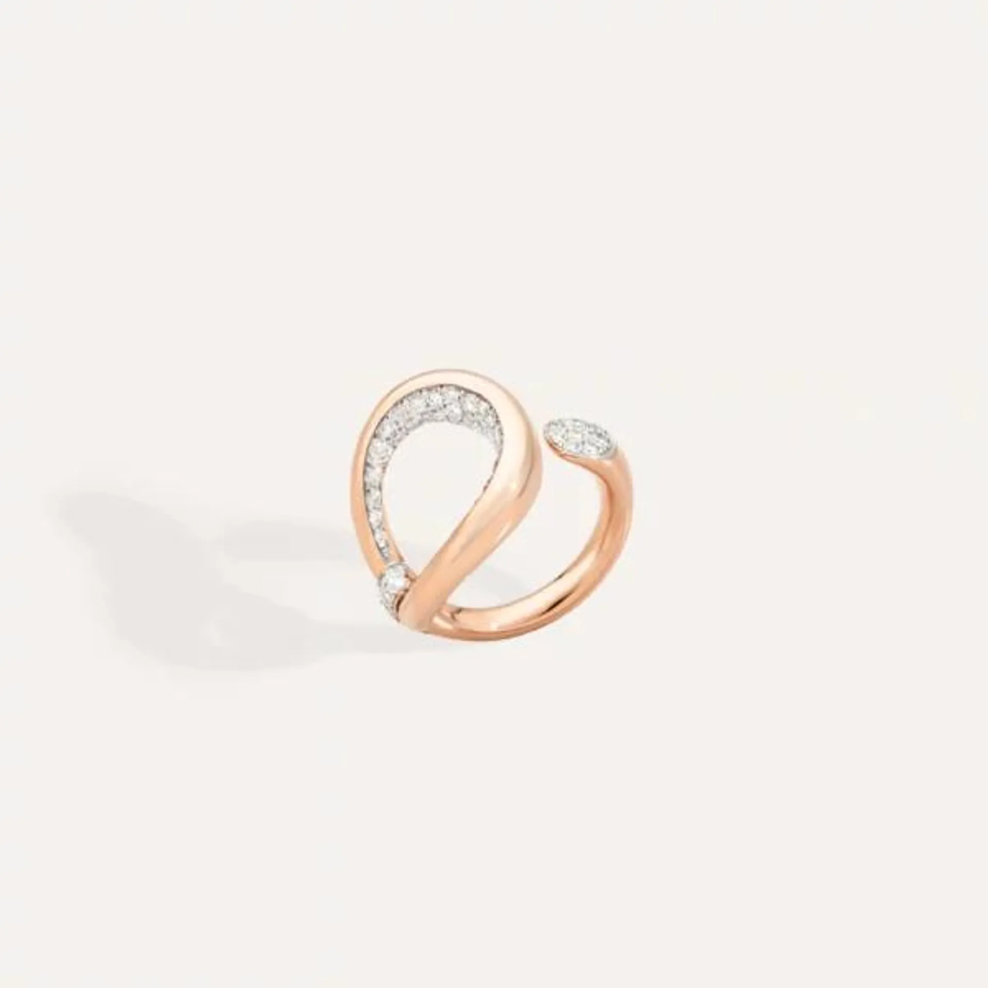 Anillo Pomellato Fantina Oro Rosa 18k, diamantes