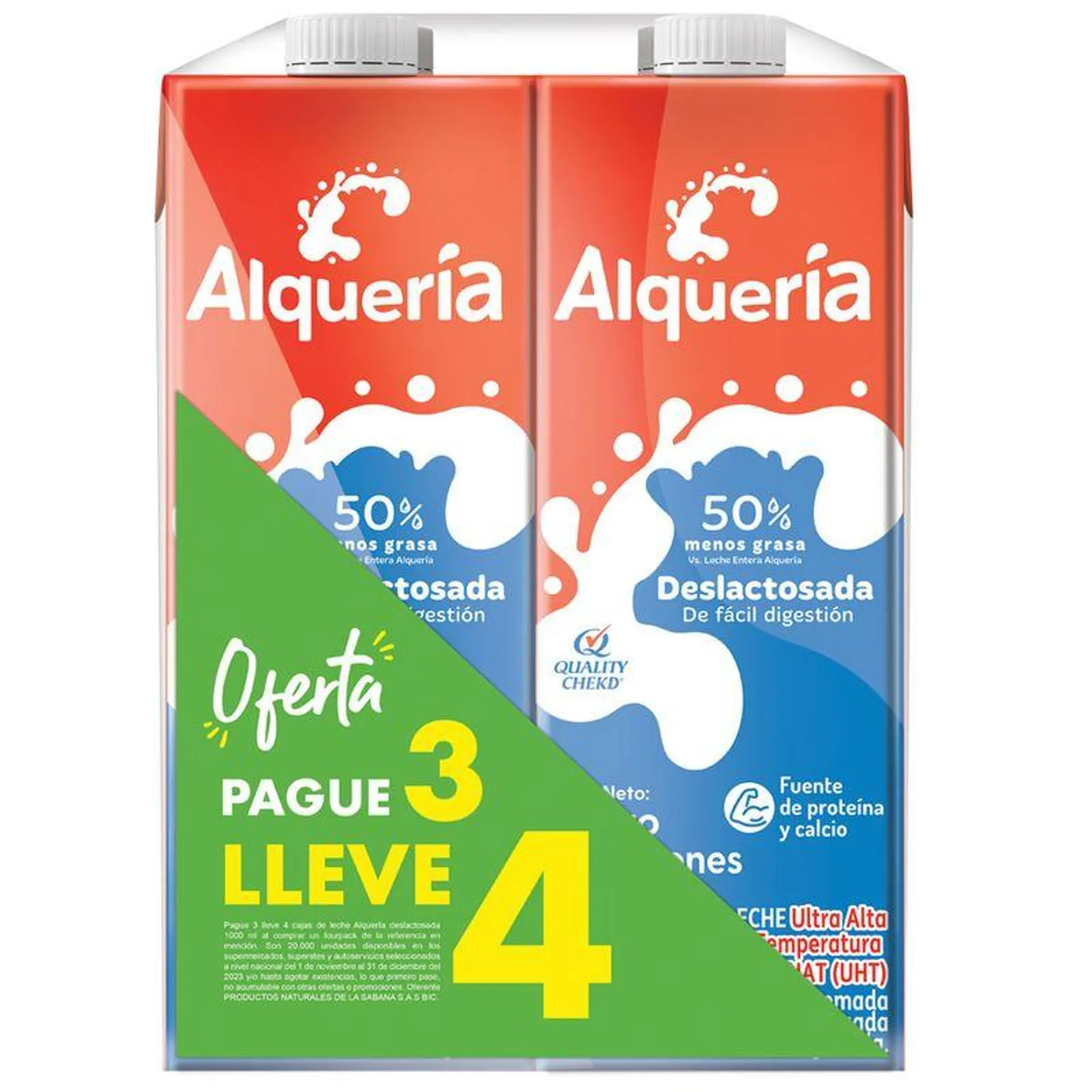 LECHE DESLACT TETRA ALQUERIA P3L4*1000ML