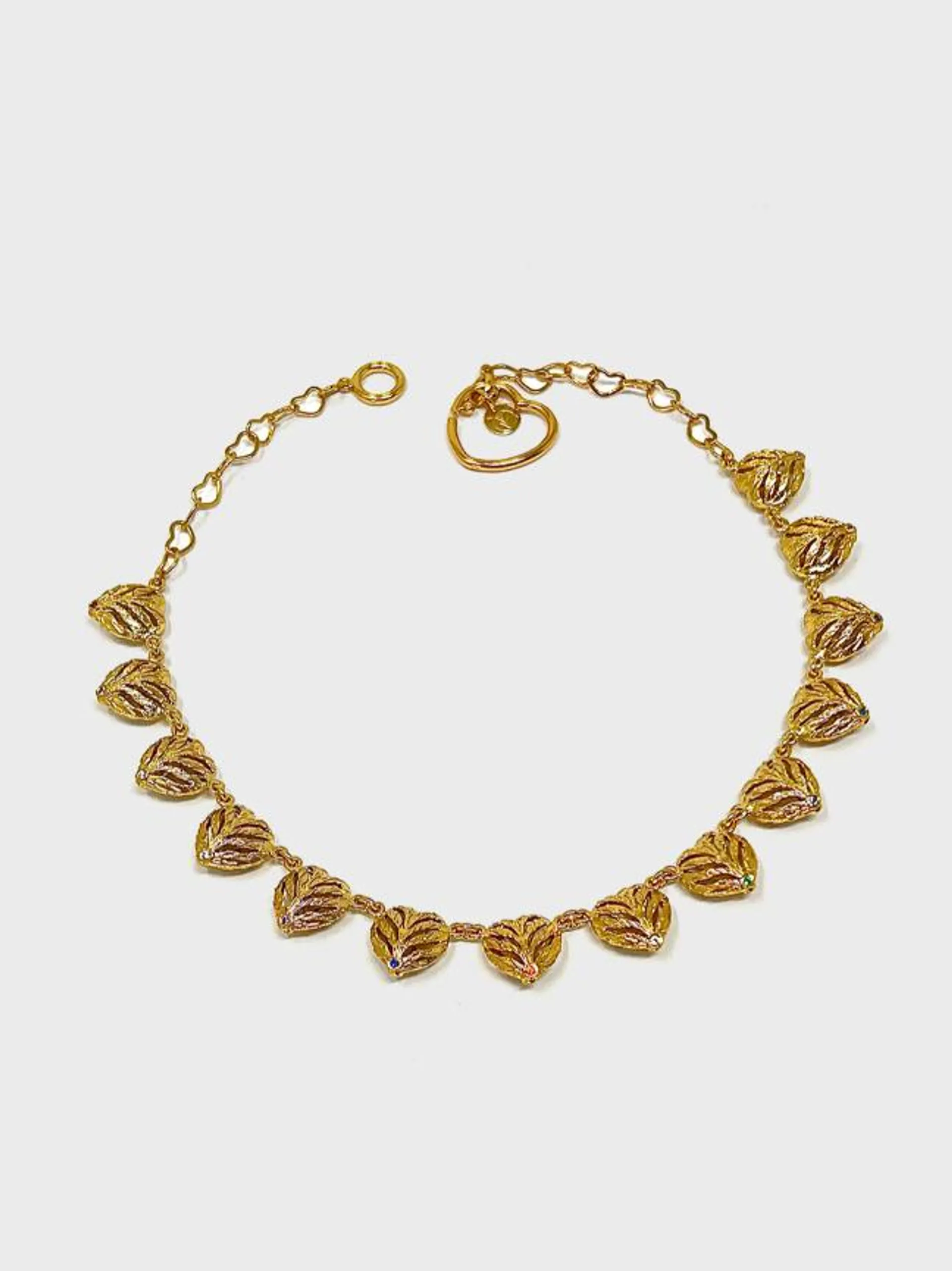 Collar de Corazones y circones