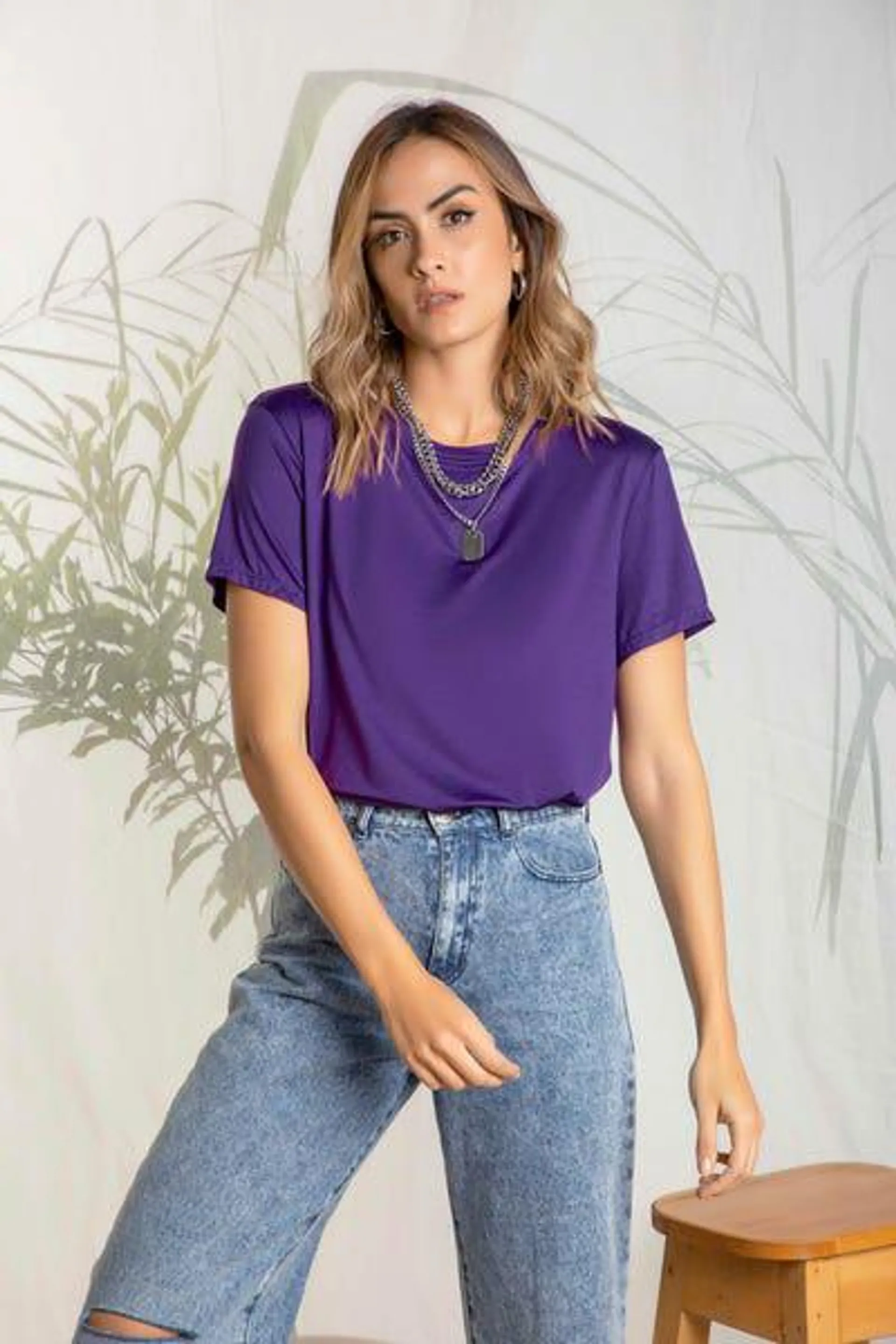 CAMISETA MANGA CORTA Morado