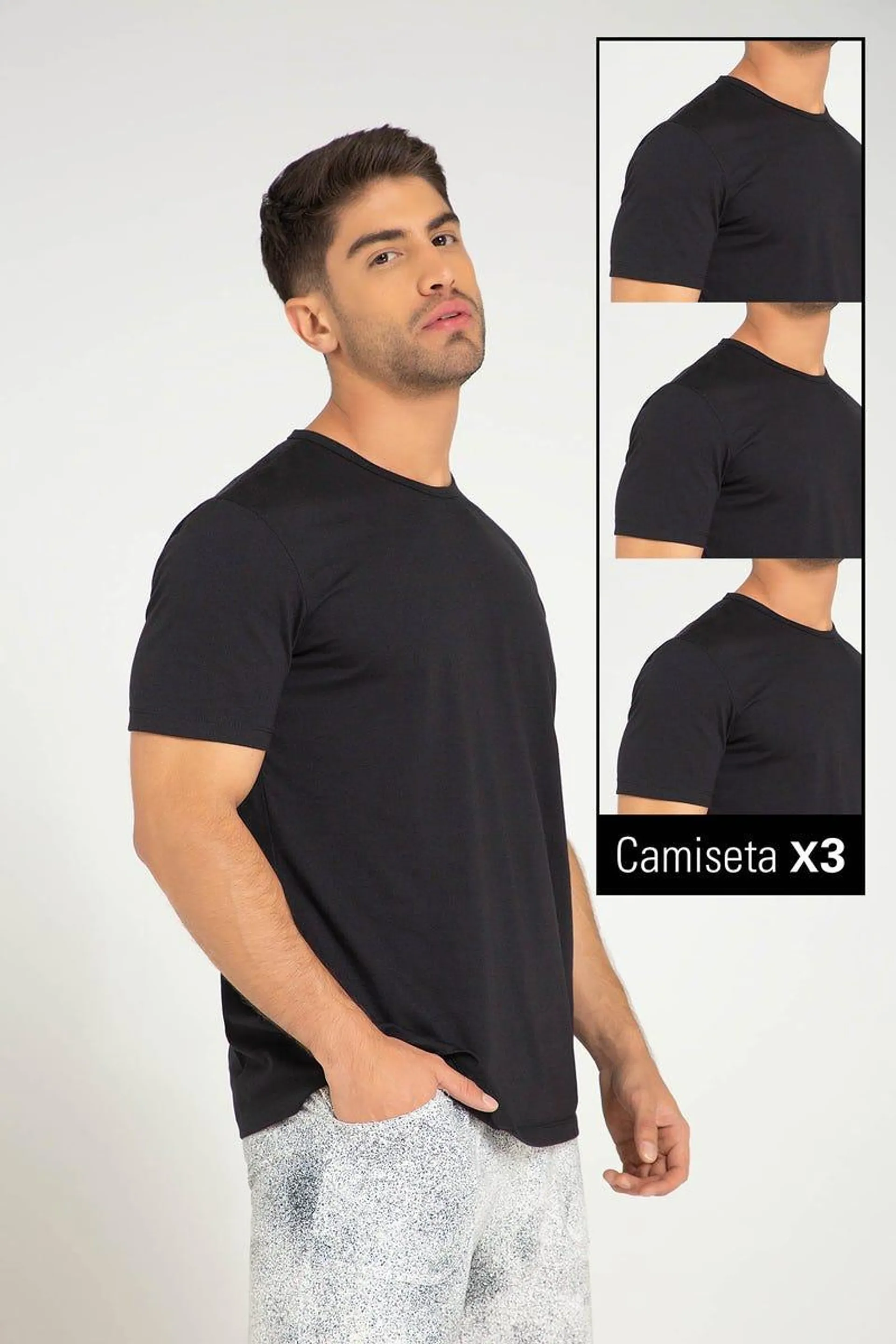 TRIO CAMISETA Negro